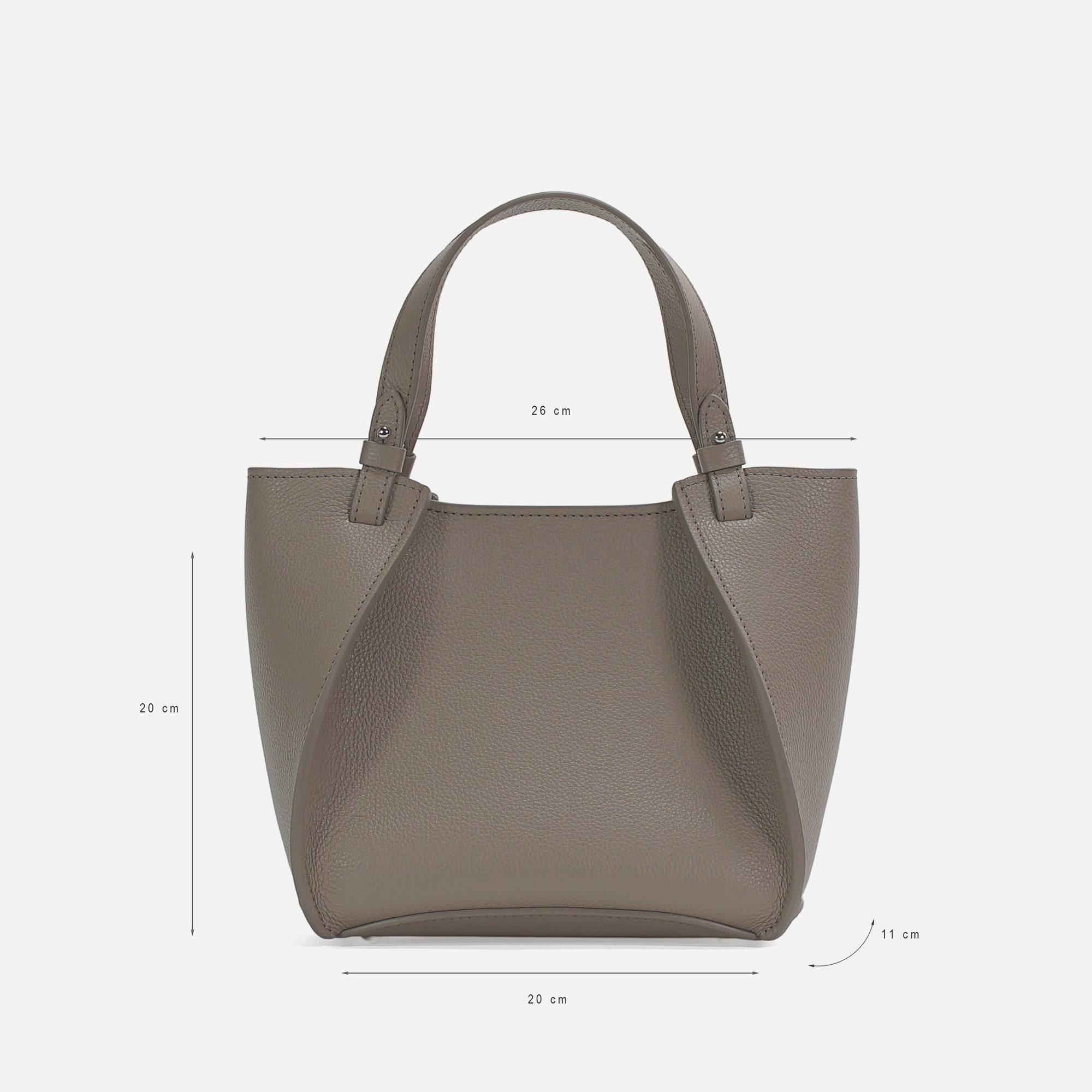 Amarante Bag, Textured Leather, Navy Blue
