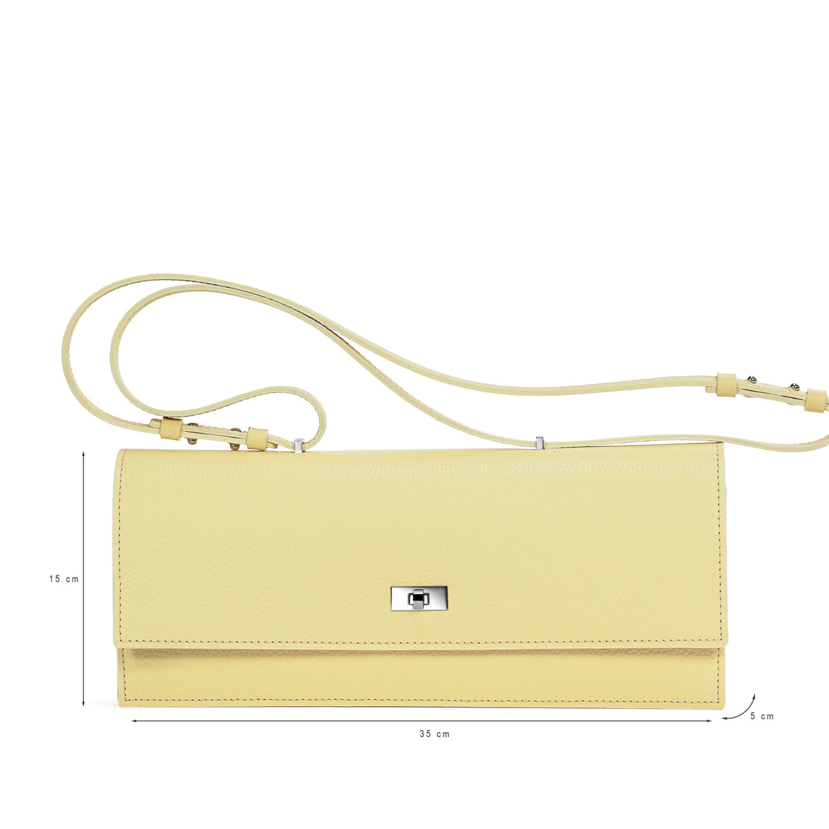 Geanta Esprit Long, Piele Texturata, Galben Pastel