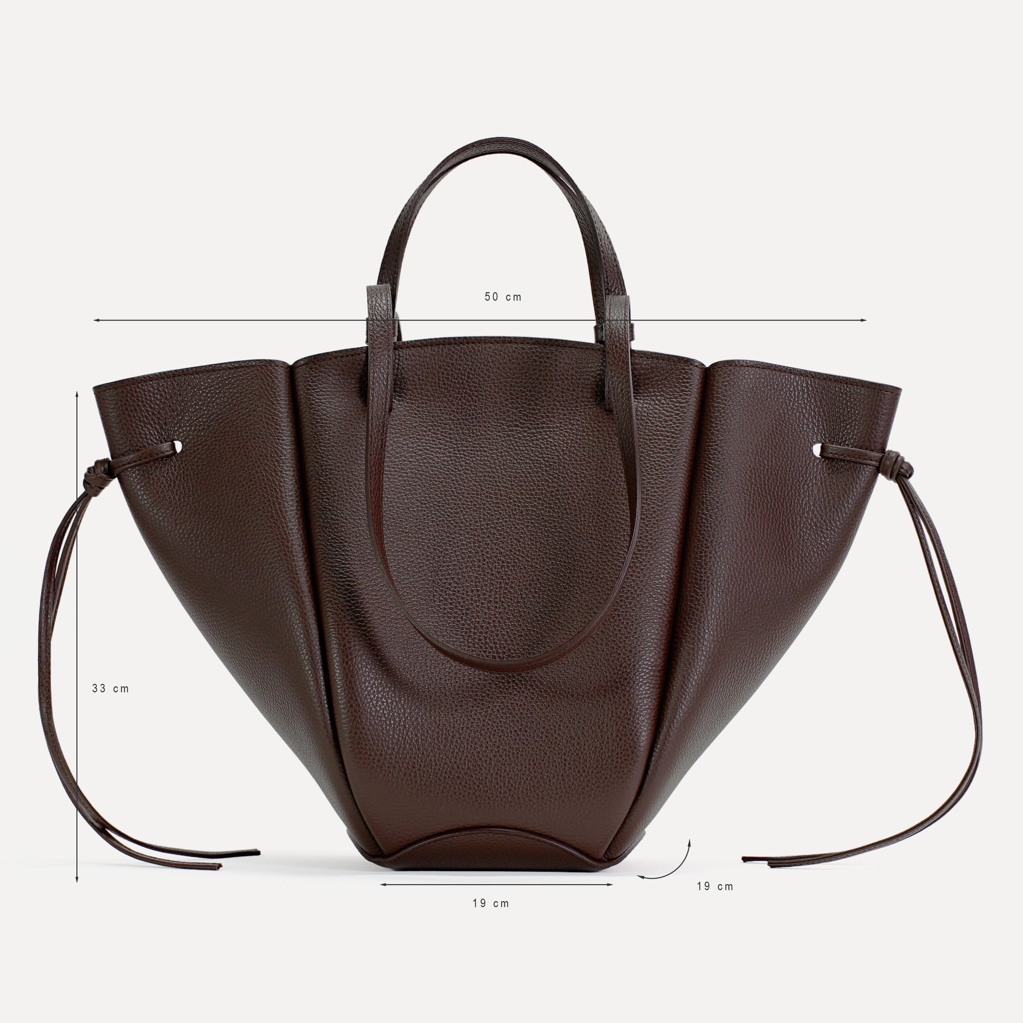 Geanta Maxi Voulez-Vous, Piele Texturata, Chocolat