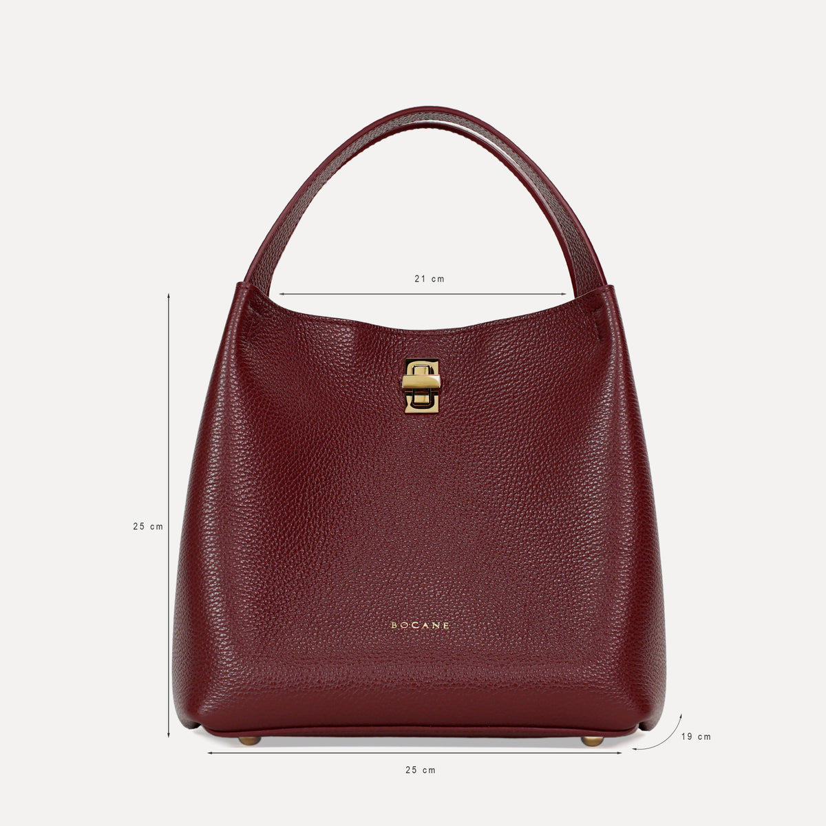Rêve Bag, Textured Leather, Burgundy