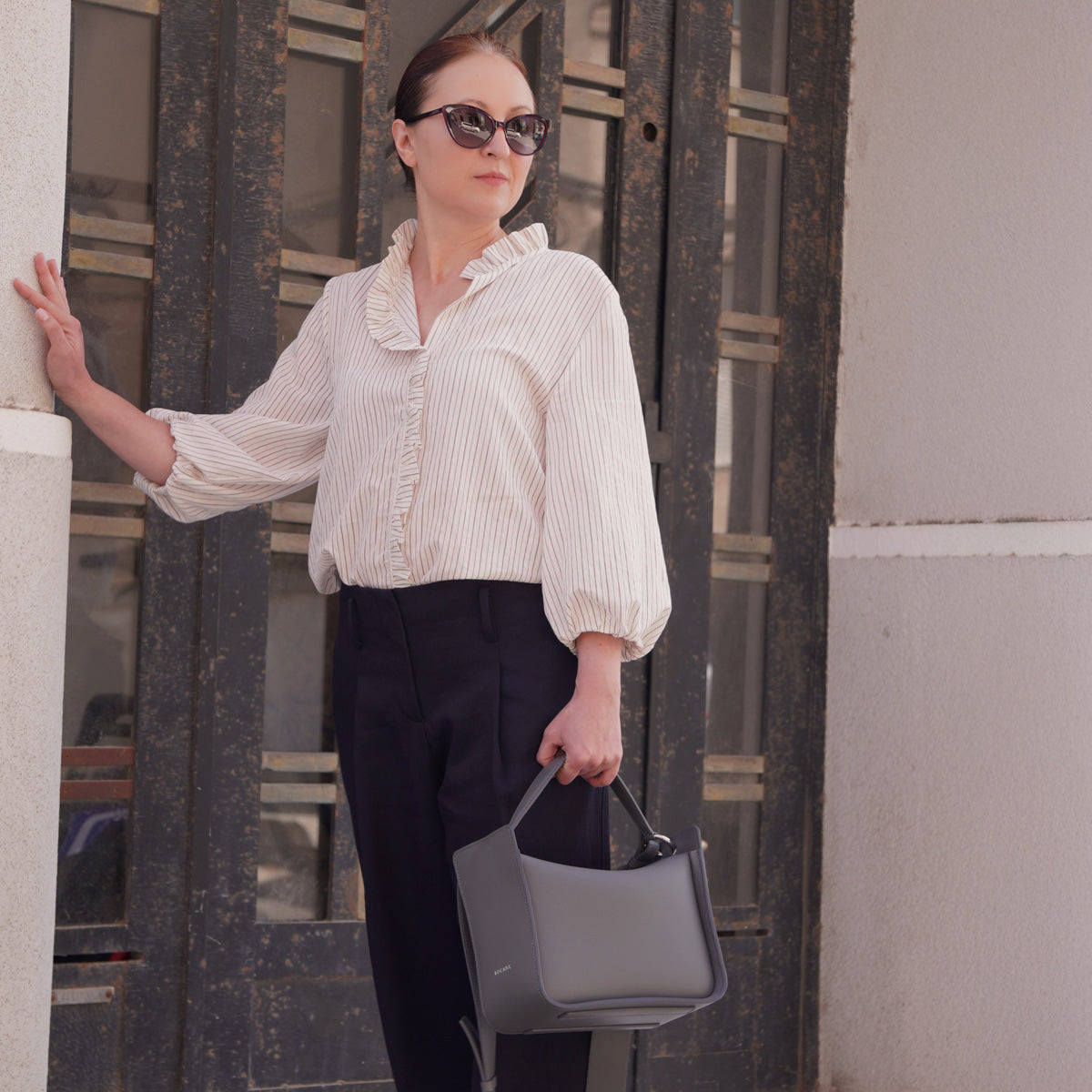 Toujours Bag, Textured Leather, Burgundy