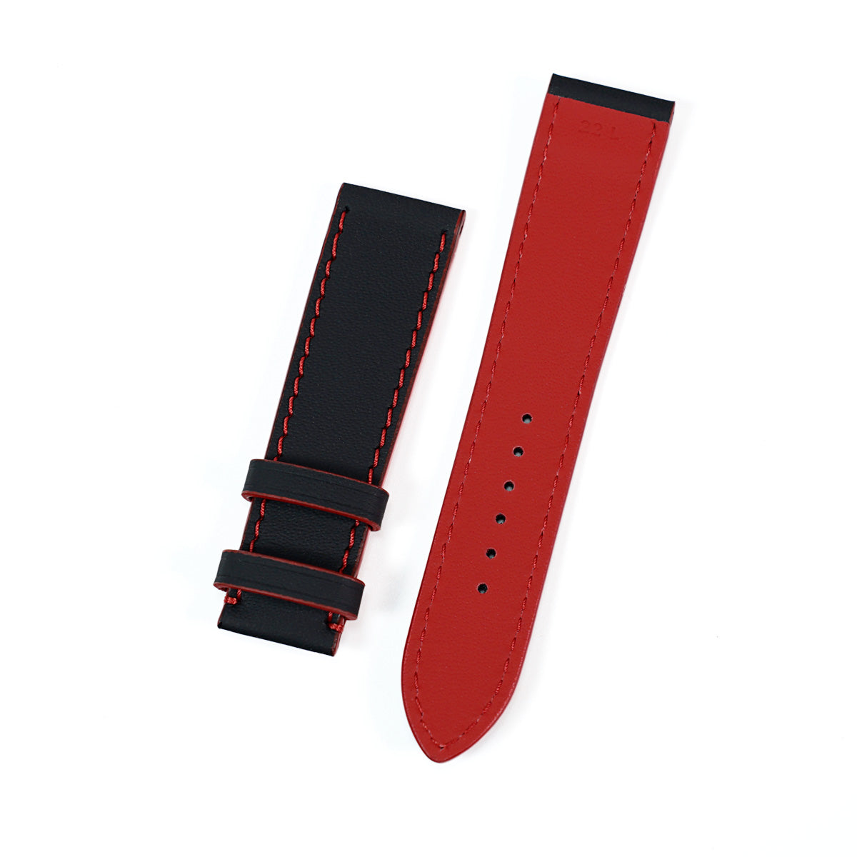 Curea de Ceas Colectia LeMans, Piele Negru / Rosu