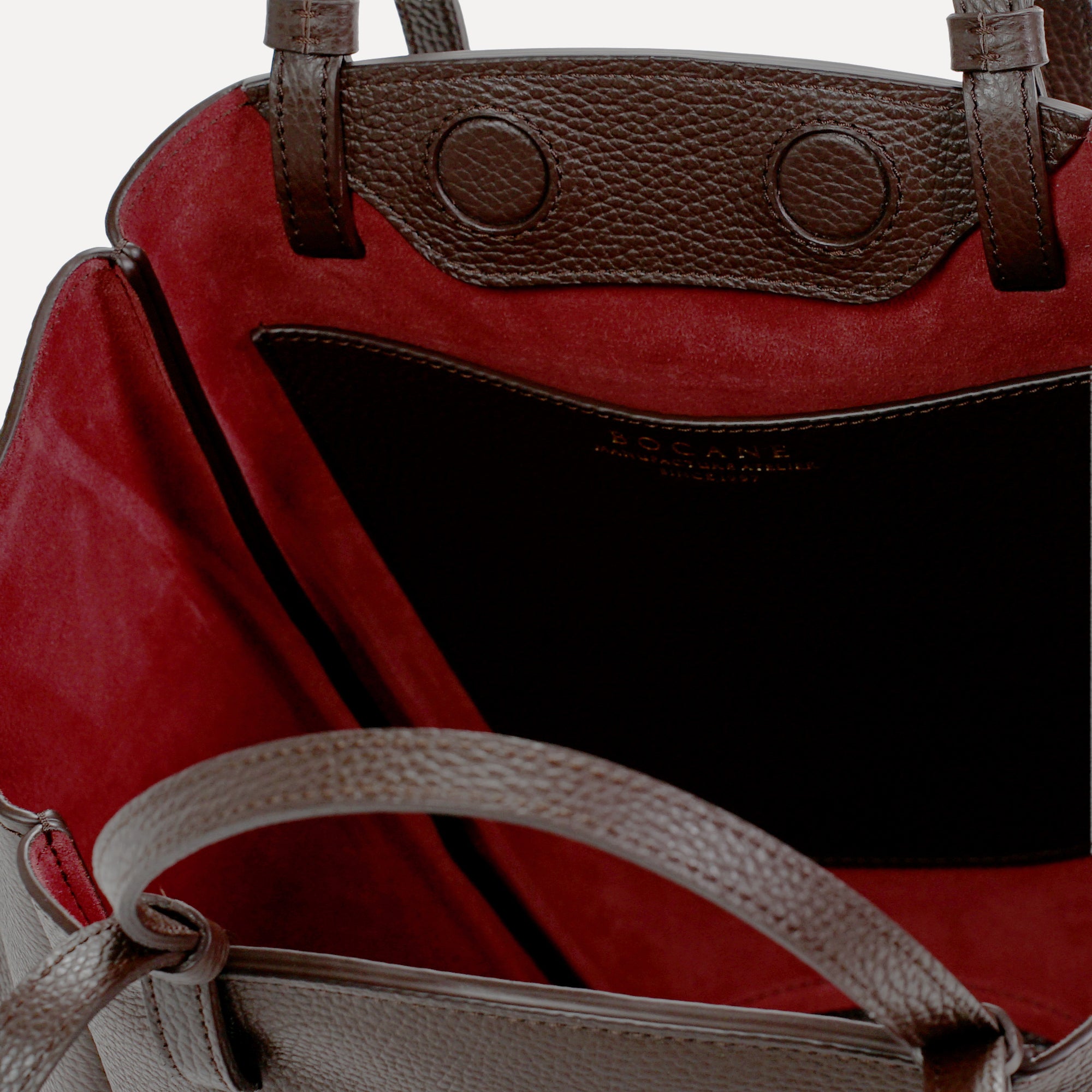 Geanta Maxi Voulez-Vous, Piele Texturata, Chocolat