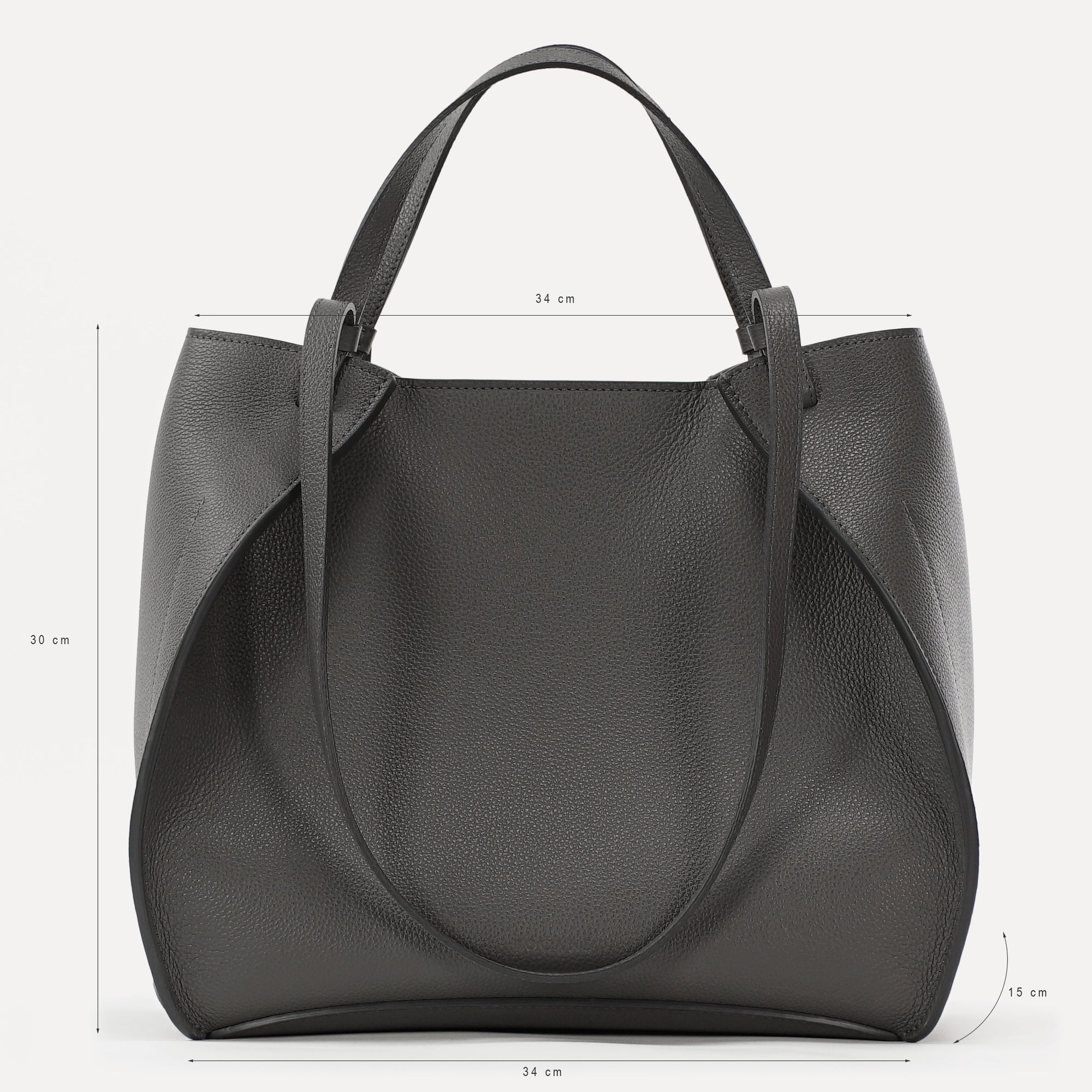 Amarante Bureau Bag, Textured Leather, Rust