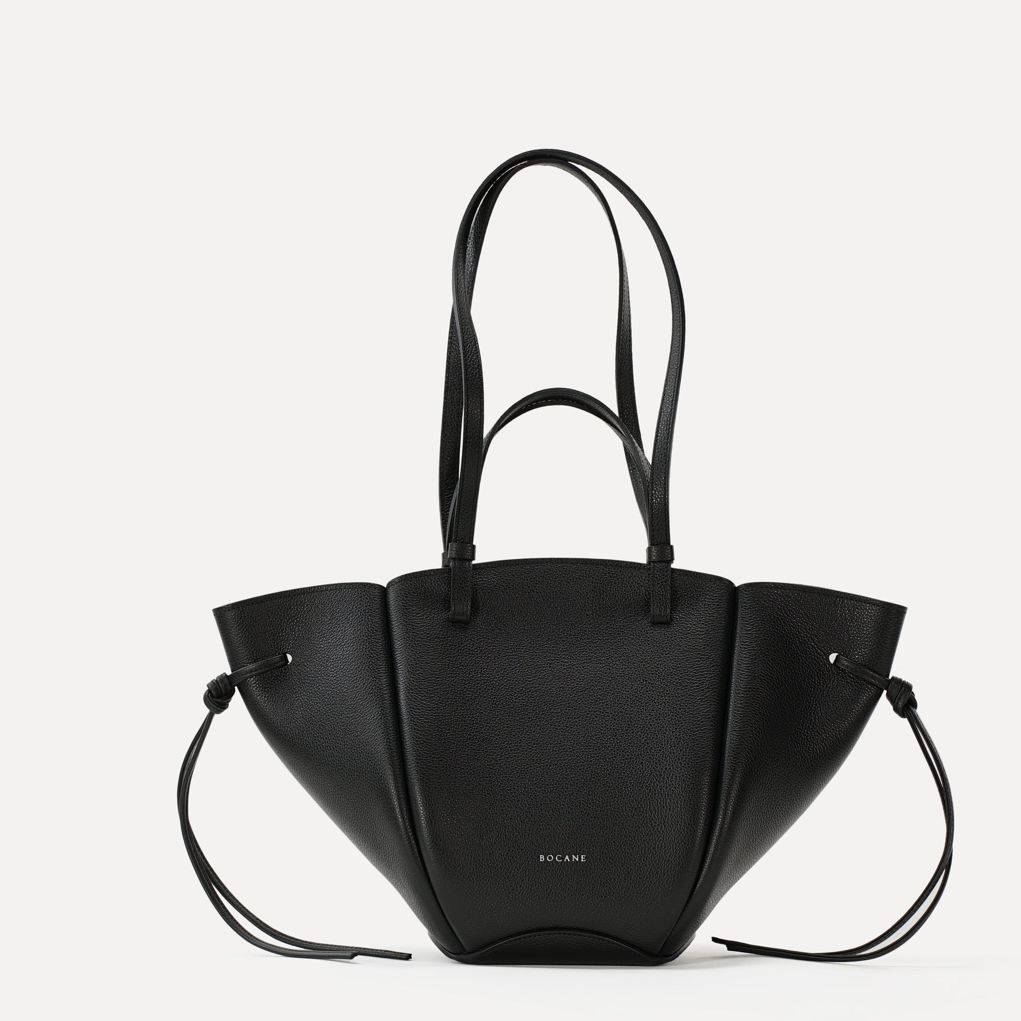 Midi Voulez-Vous Bag, Textured Leather, Black