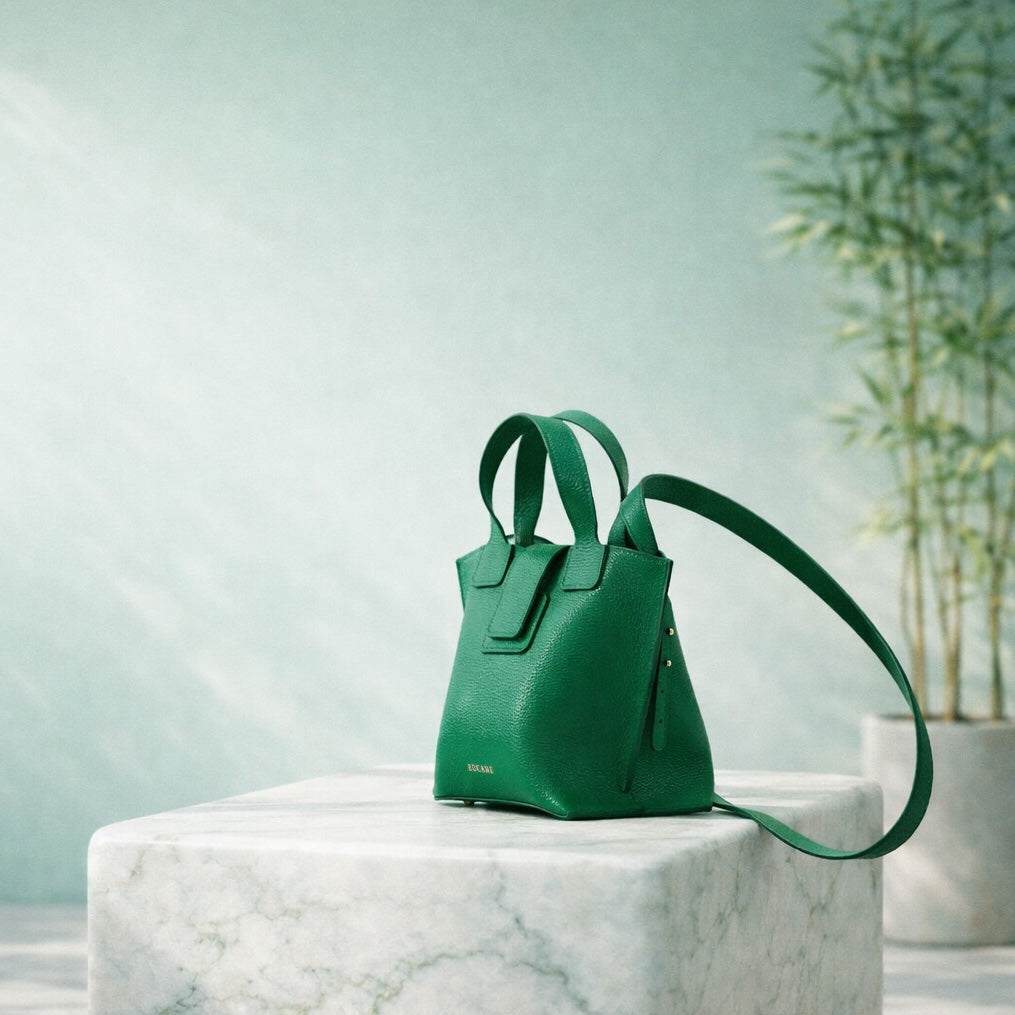 Geanta Caprice, Piele Texturata, Culoare Verde Elf