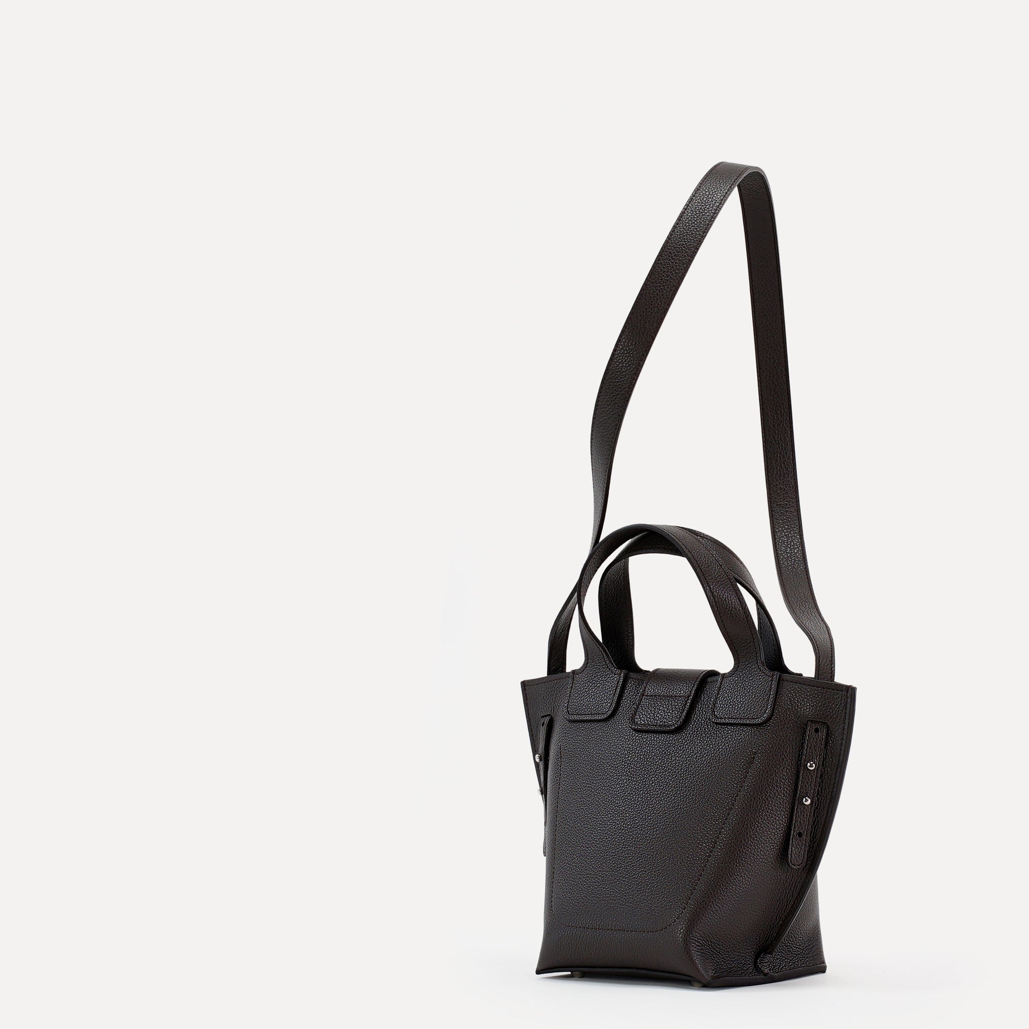 Geanta Caprice, Piele Texturata, Culoare Chocolat Noir