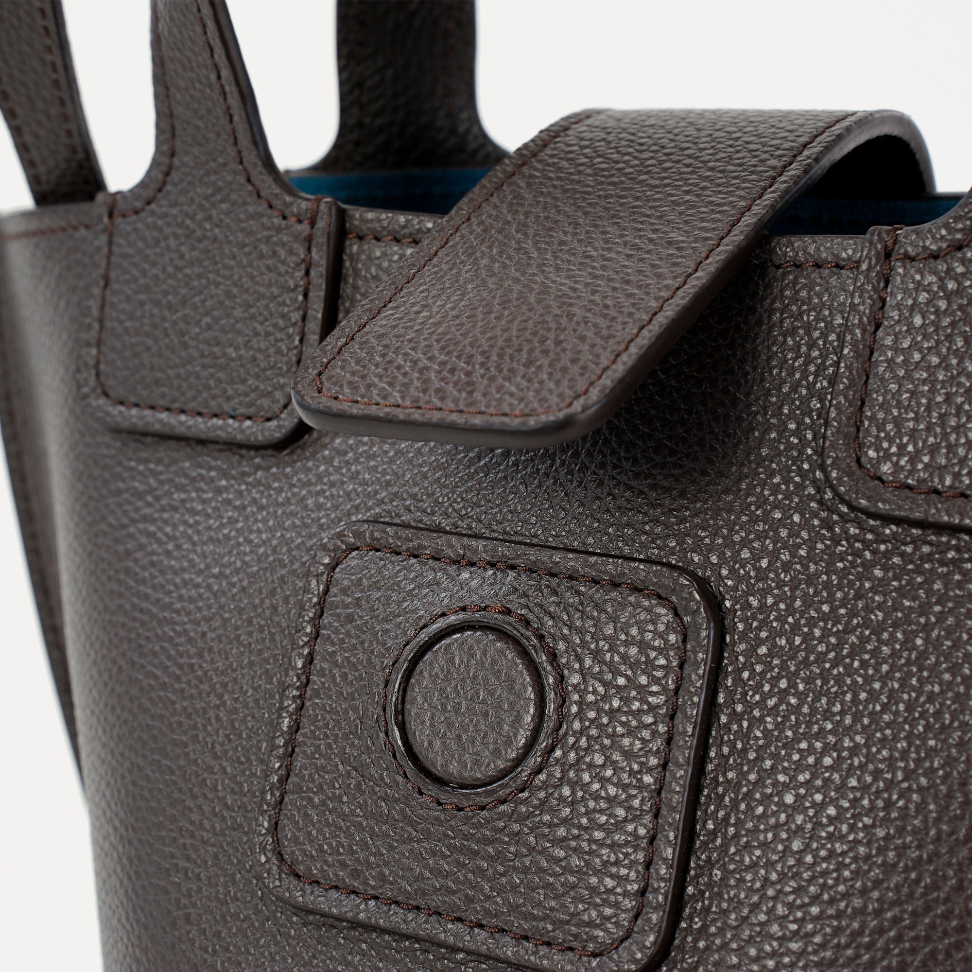 Geanta Caprice, Piele Texturata, Culoare Chocolat Noir