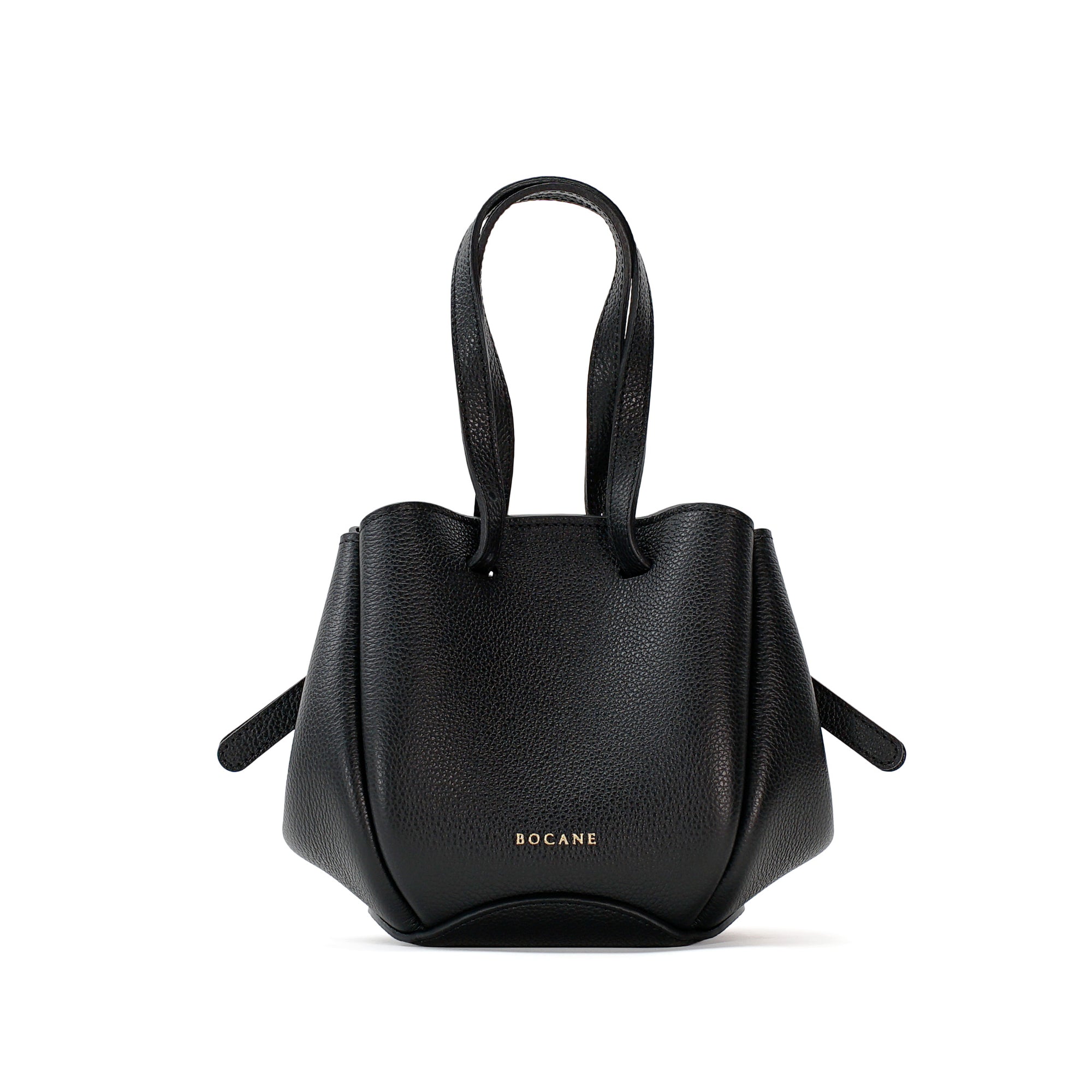 Geanta Bijou Pétale, Piele Texturata, Neagra