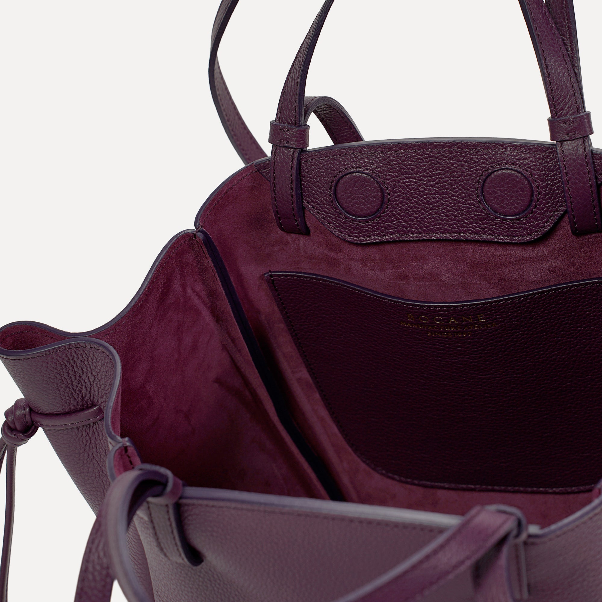 Geanta Midi Voulez-Vous, Piele Texturata, Visiniu-Violet