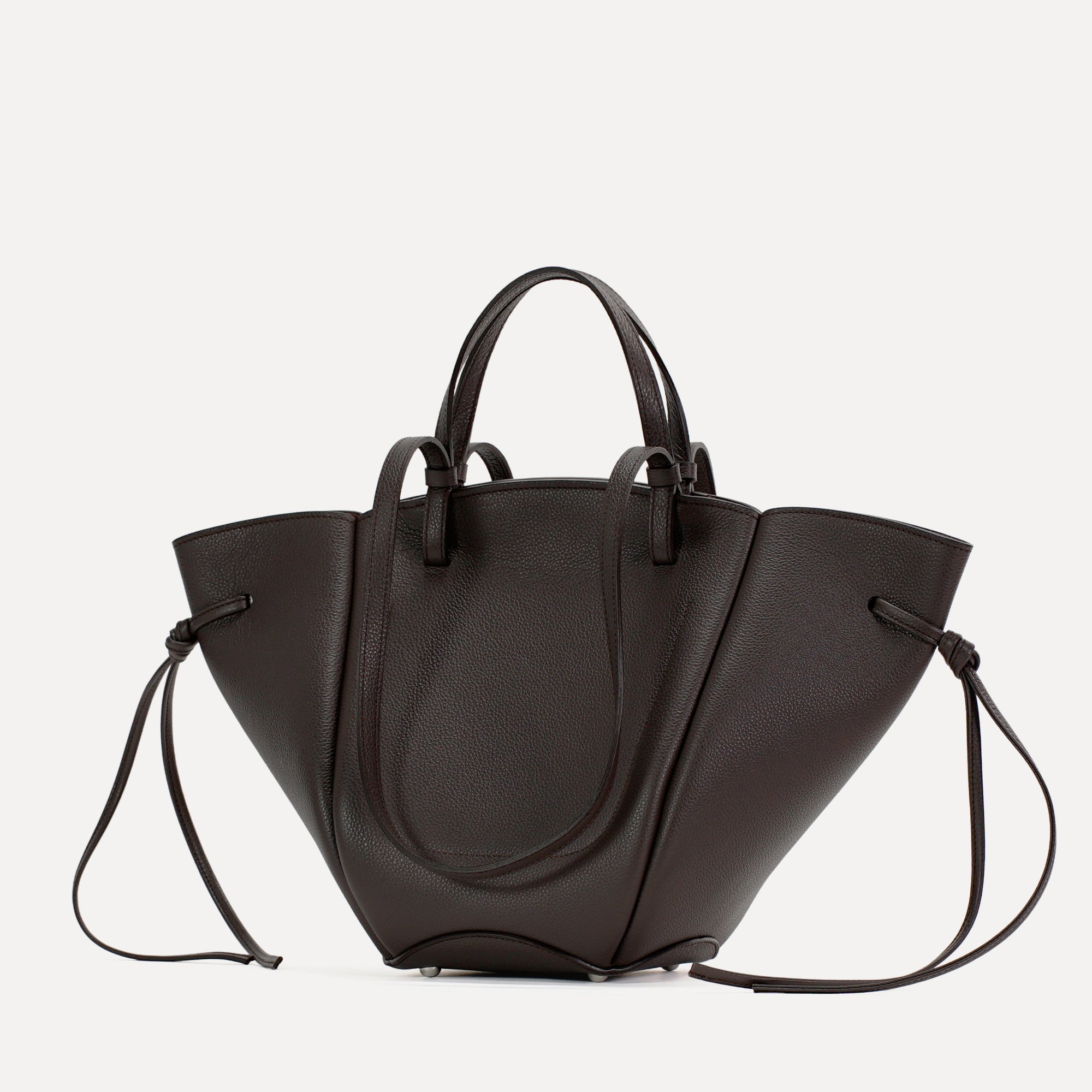 Voulez-Vous Midi Bag, Textured Leather, Dark Chocolate