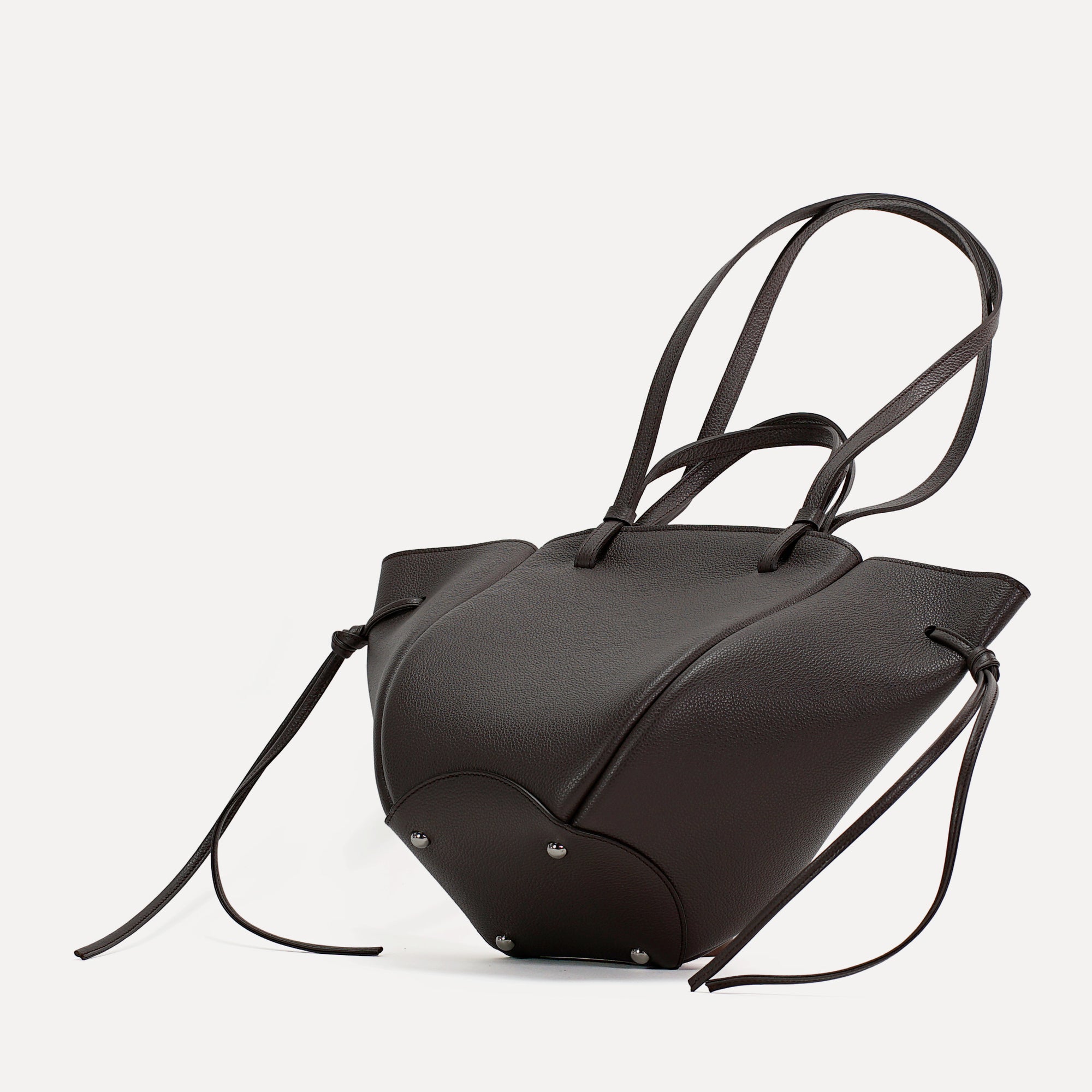 Voulez-Vous Midi Bag, Textured Leather, Dark Chocolate