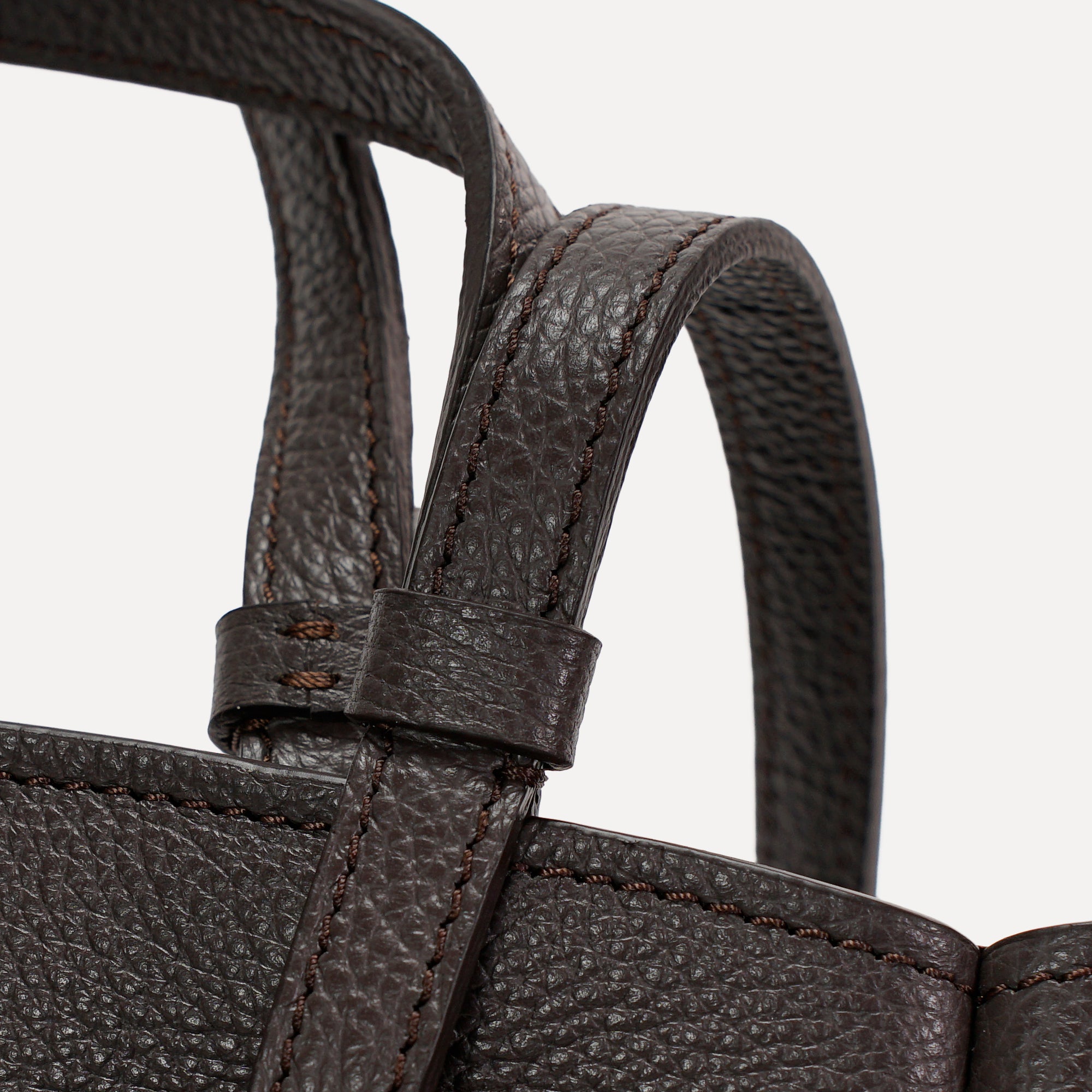 Voulez-Vous Midi Bag, Textured Leather, Dark Chocolate