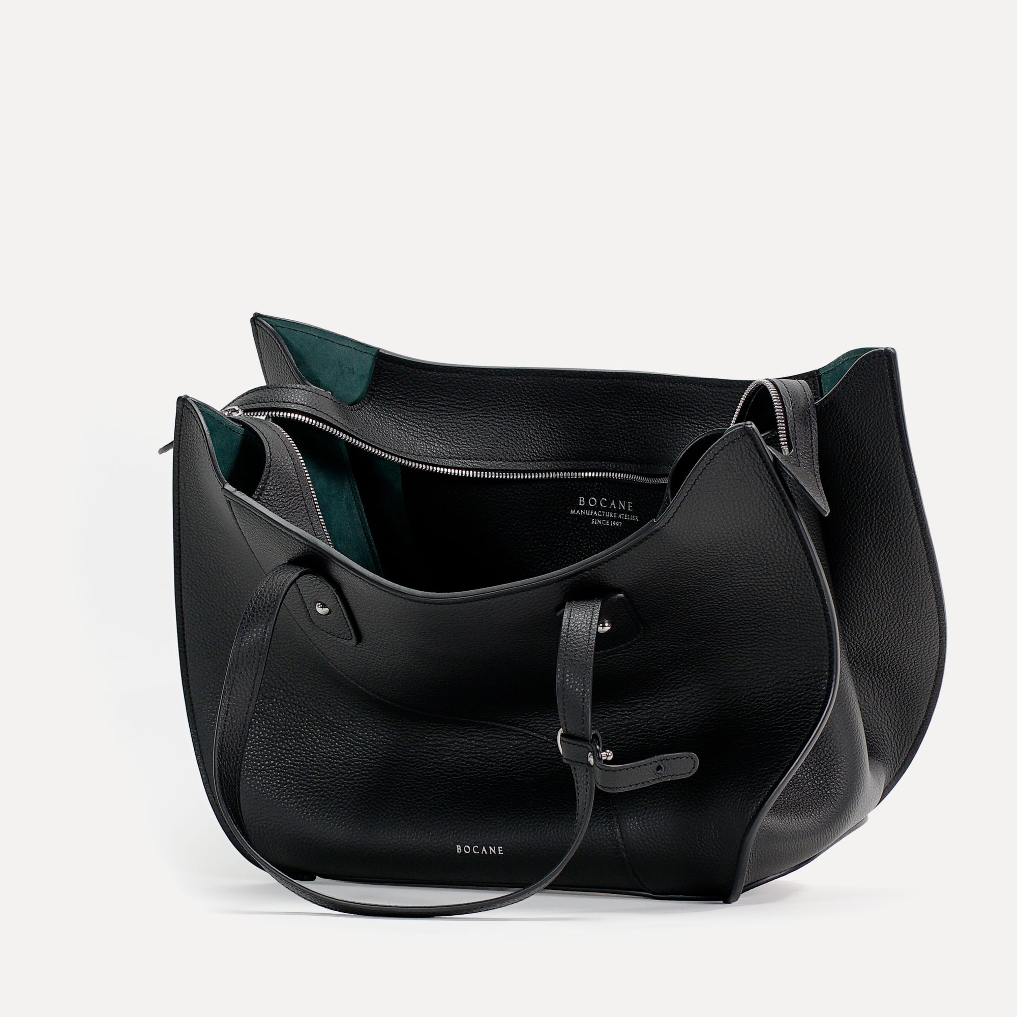 Ether Bag, Textured Leather, Black