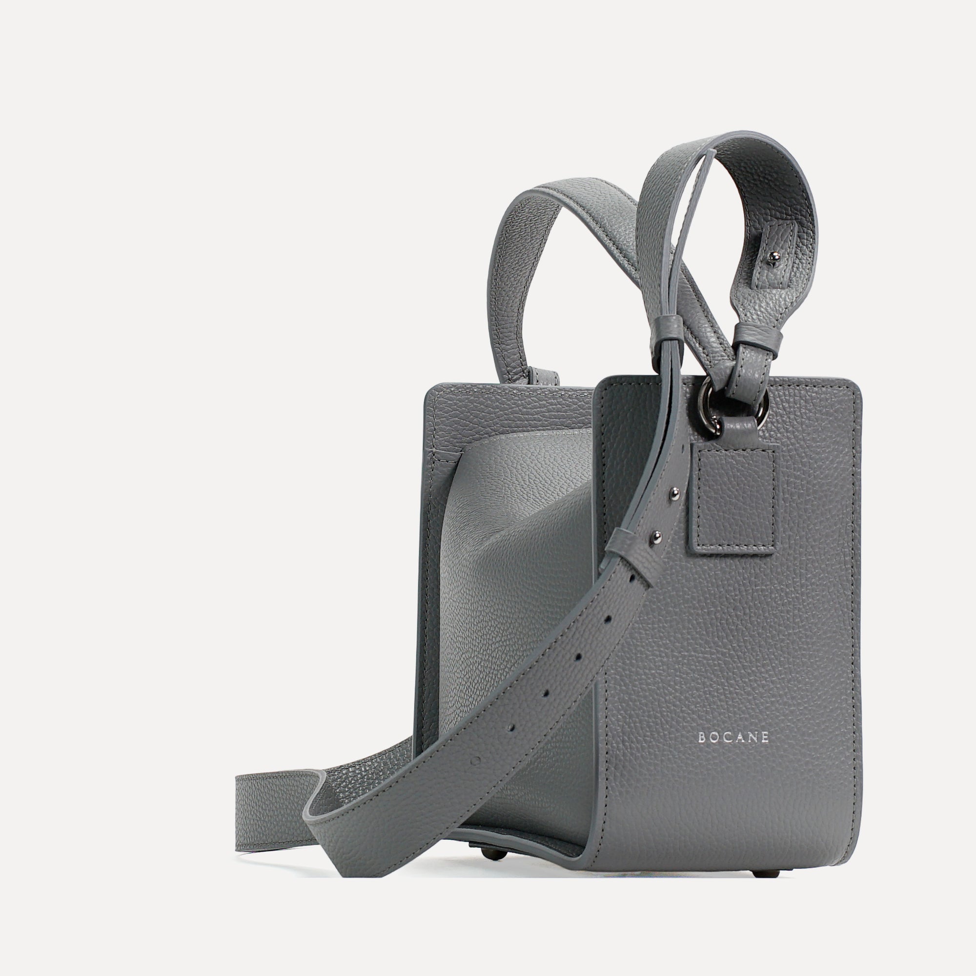 Toujours Bag, Textured Leather, Turbulence Grey