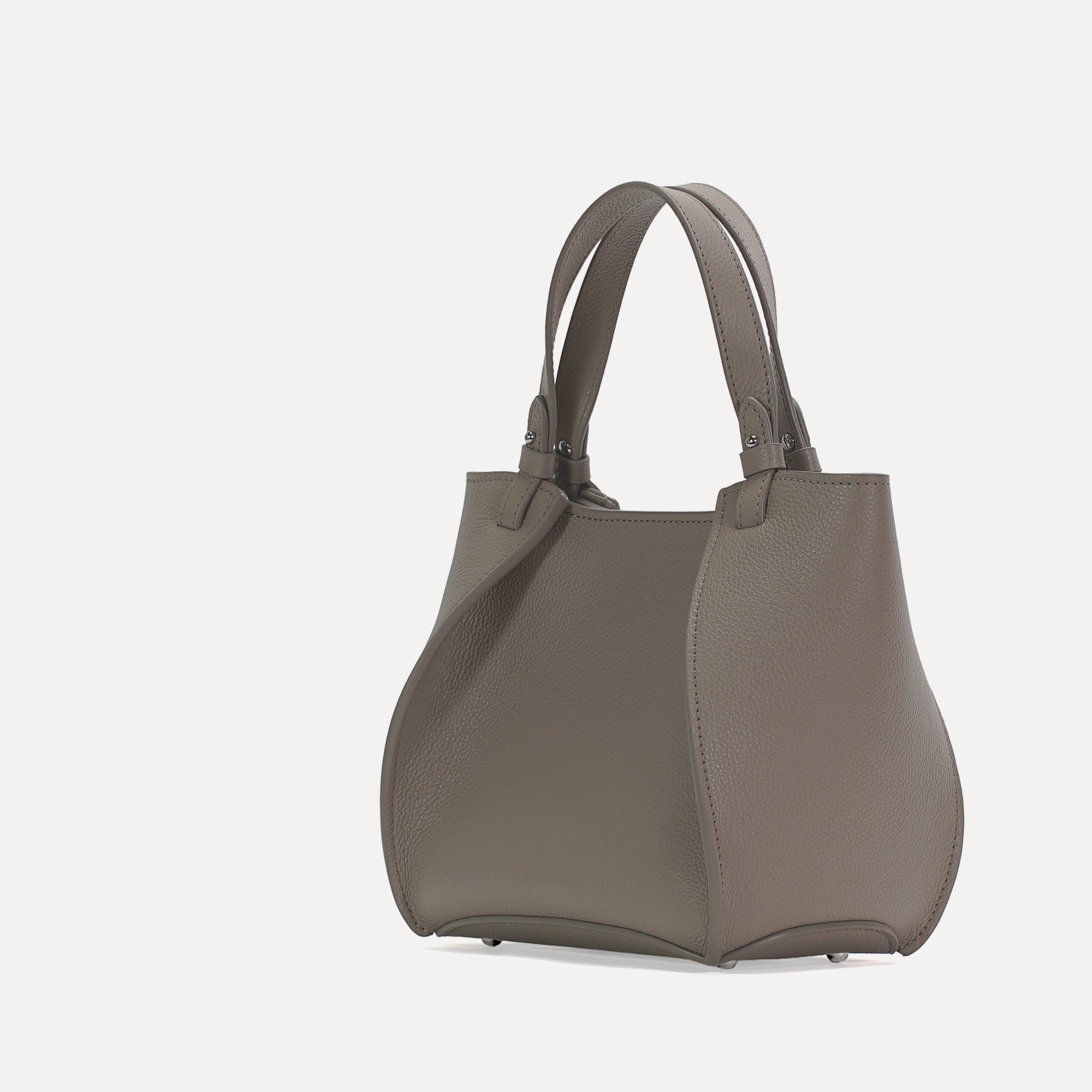 Amarante Bag, Textured Leather, Greige