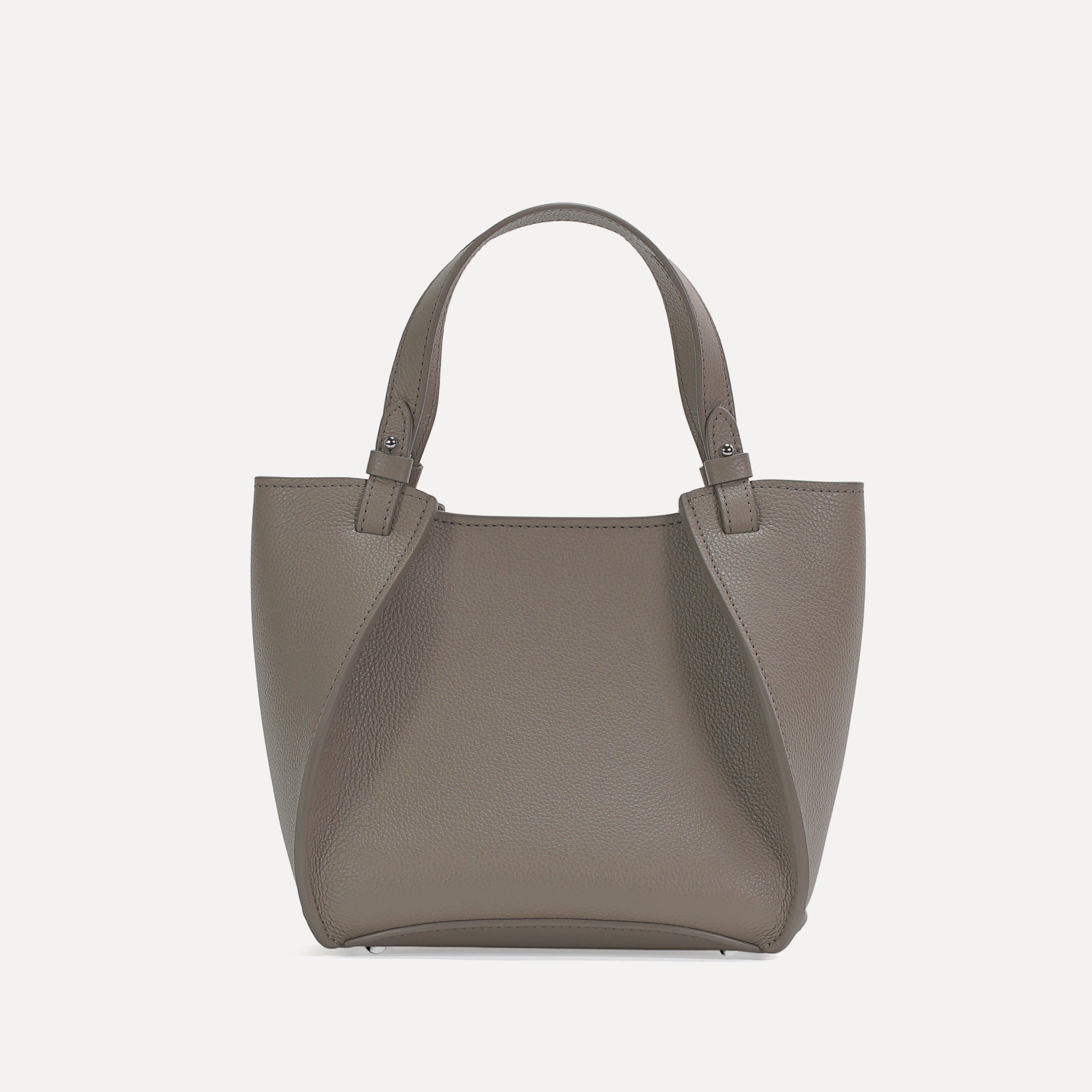 Amarante Bag, Textured Leather, Greige