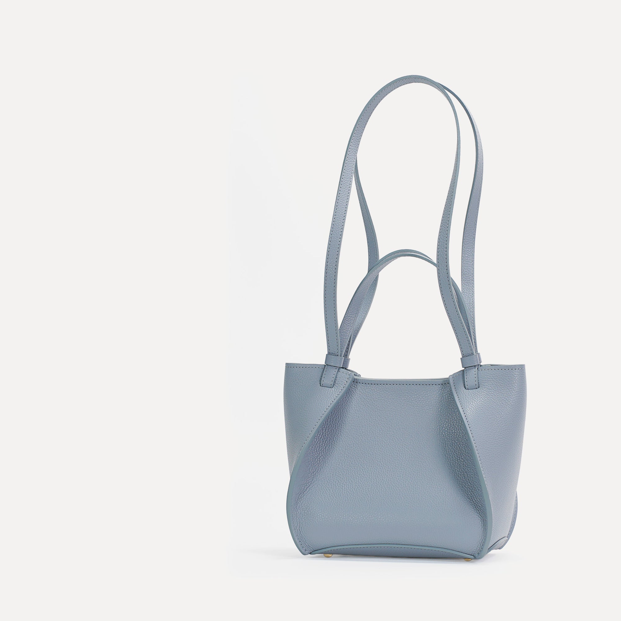 Geanta Amarante Mini, Piele Texturata, Albastru Pastel