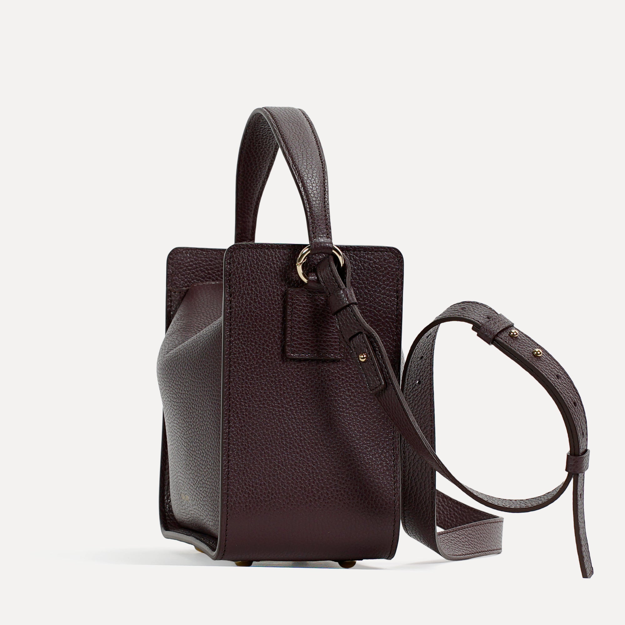 Toujours Bag, Textured Leather, Burgundy