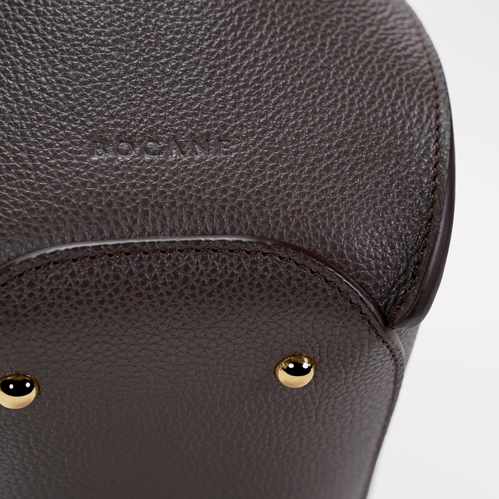 Amarante Bag, Textured Leather, Chocolat Noir