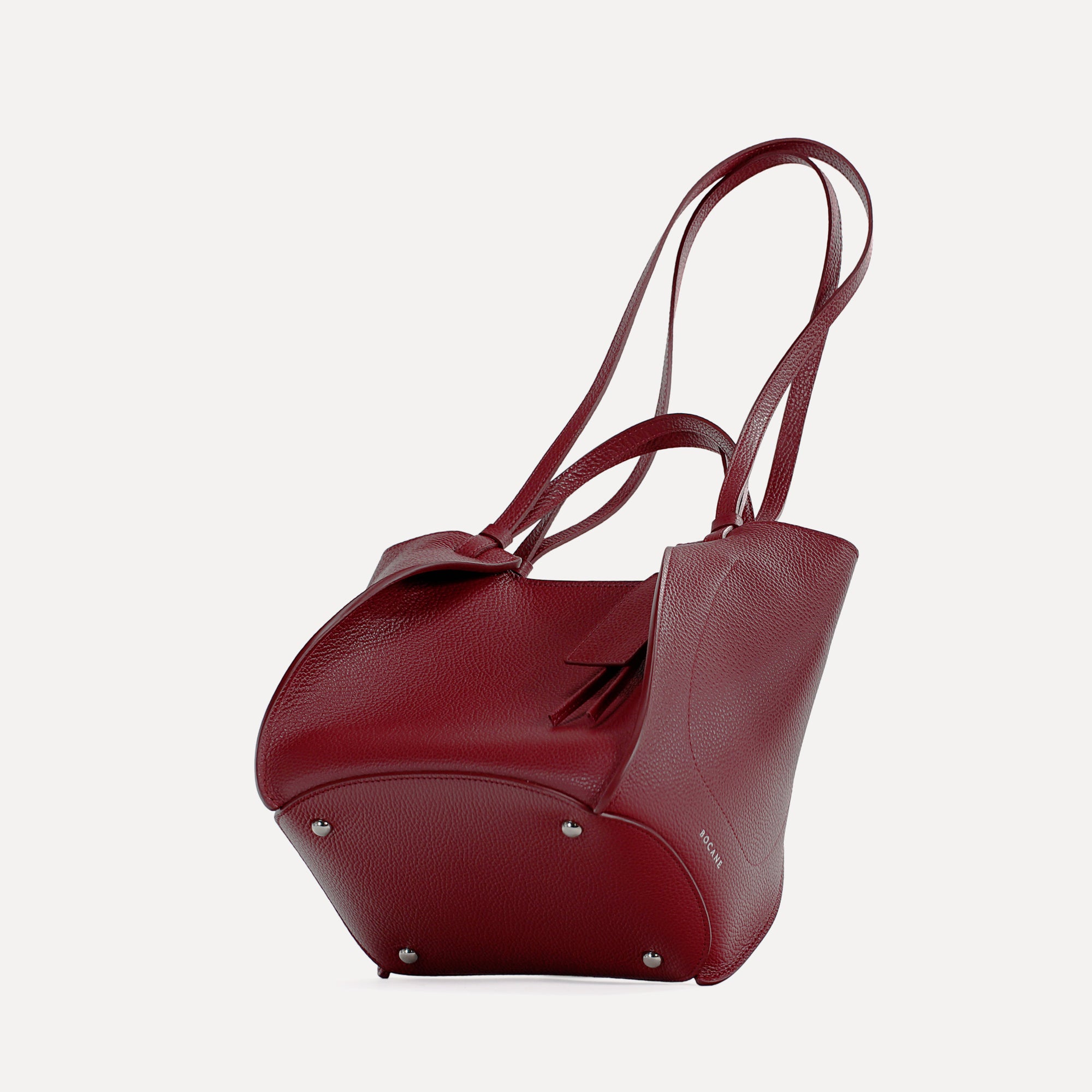 Geanta Amarante, Piele Texturata, Rosu Cranberry