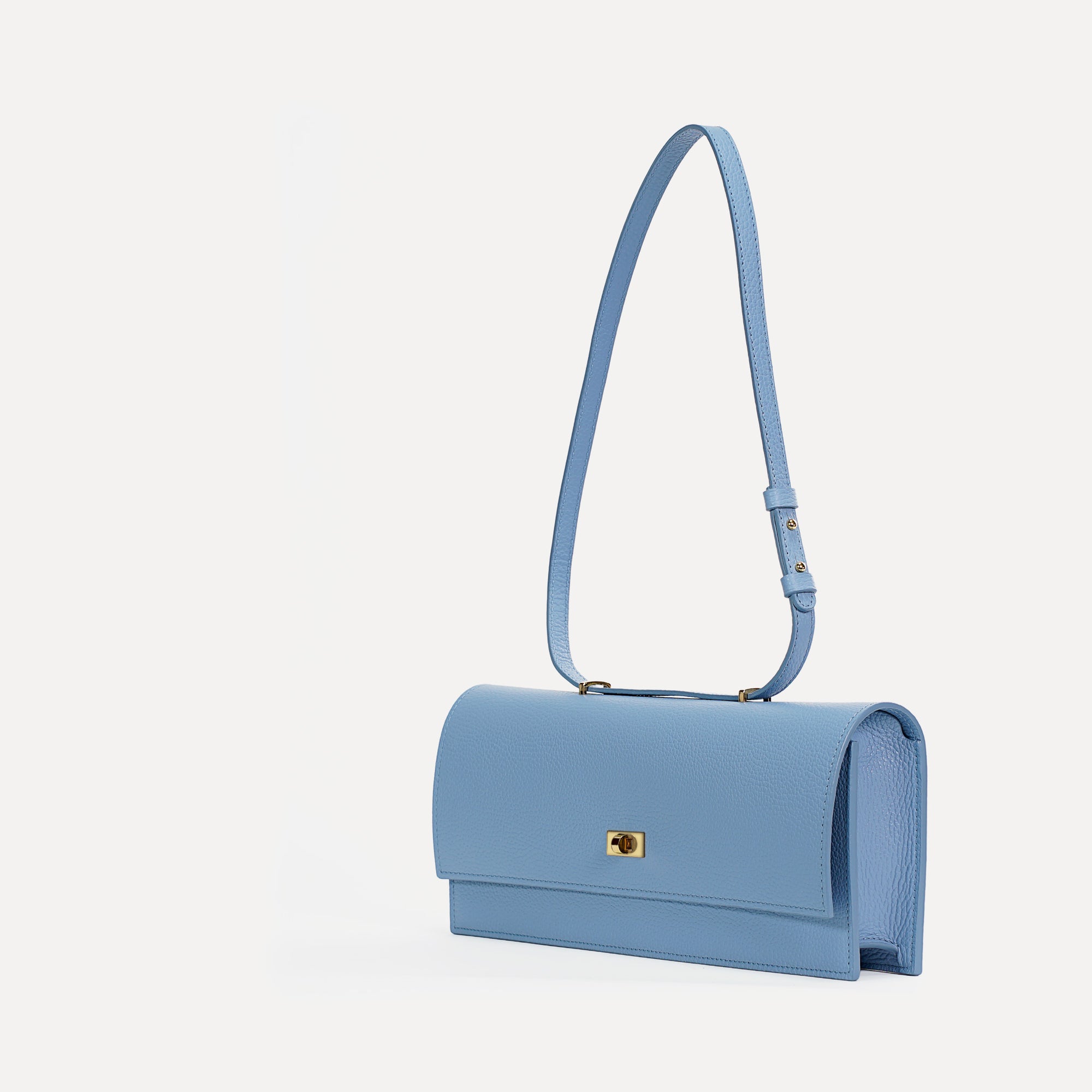 Esprit Long Bag, Textured Leather, Celestial Blue