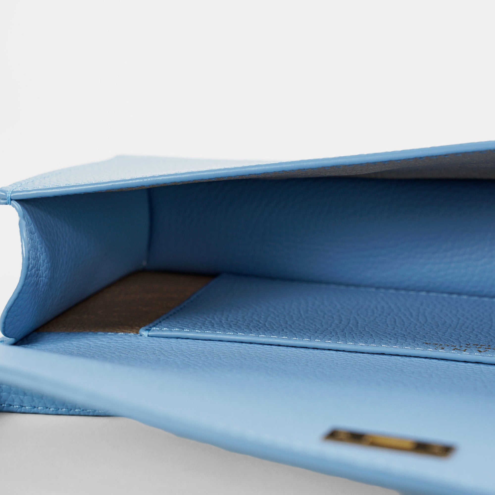 Esprit Long Bag, Textured Leather, Celestial Blue