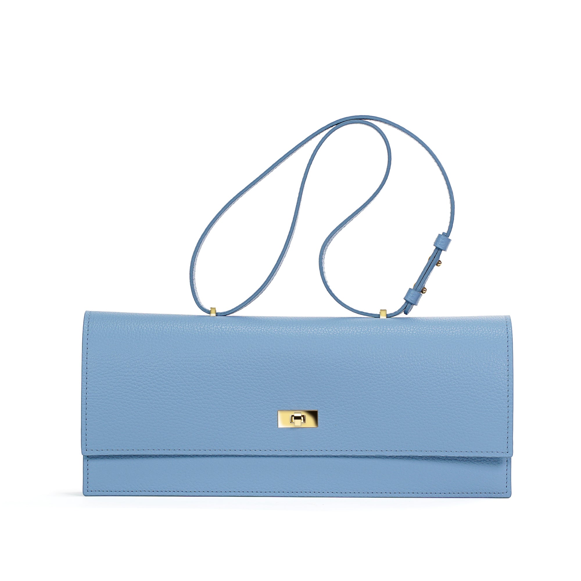 Esprit Long Bag, Textured Leather, Celestial Blue