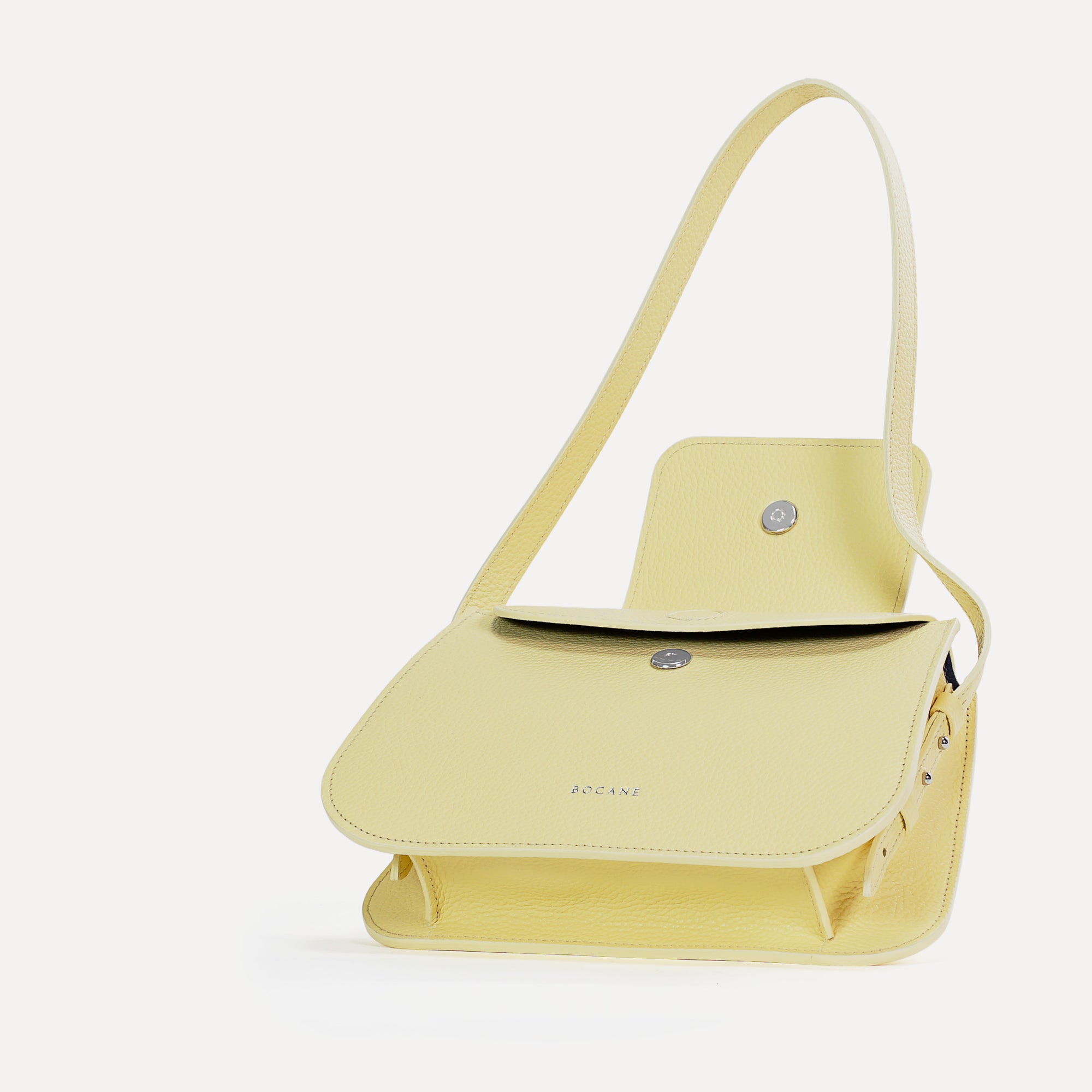 Geanta Cachette, Piele Texturata, Galben Pastel