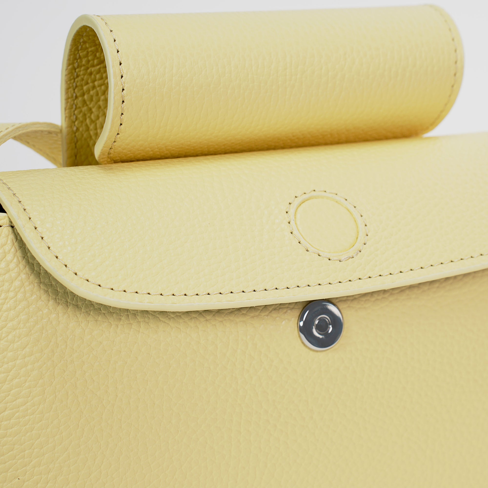 Geanta Cachette, Piele Texturata, Galben Pastel