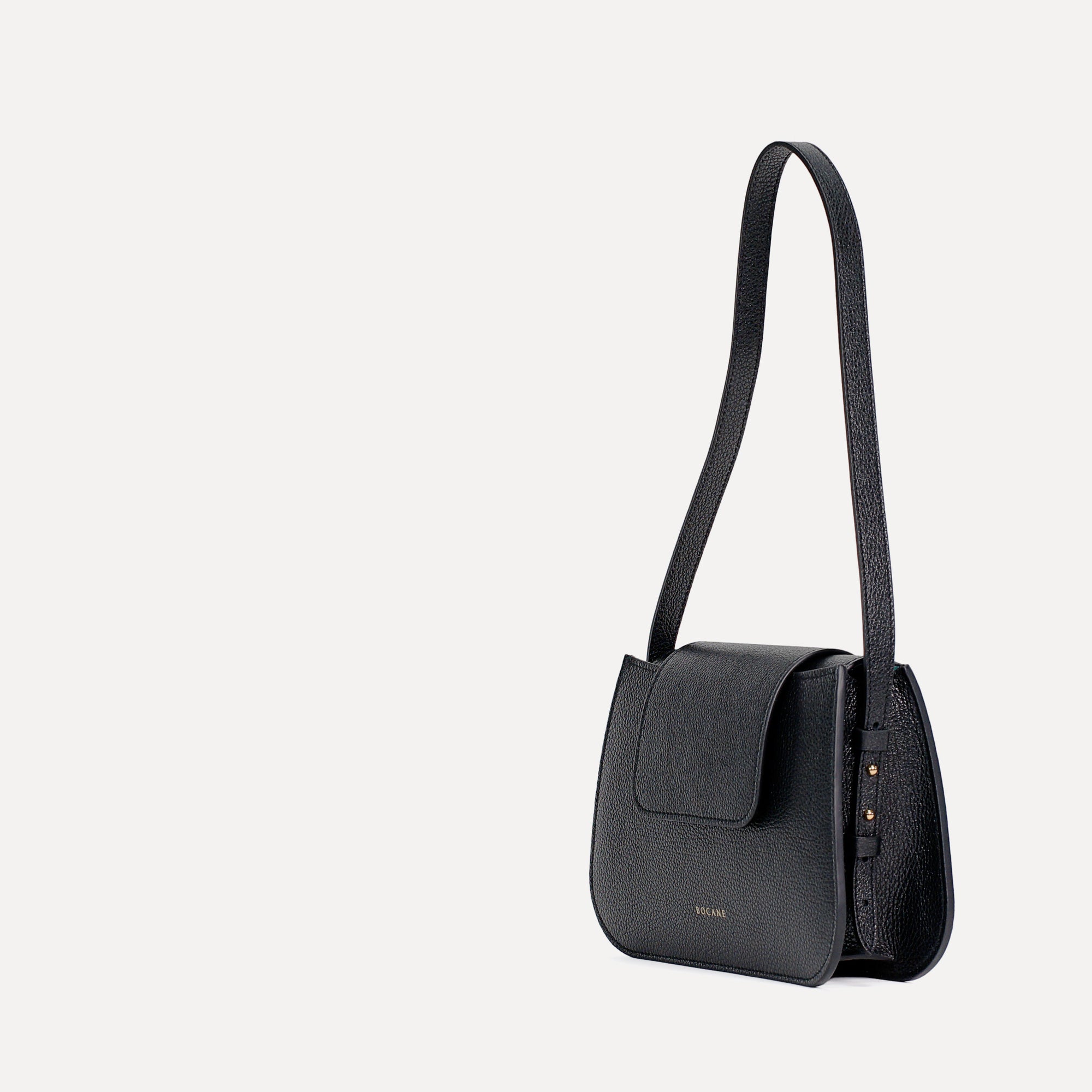 Cachette Bag, Textured Leather, Metallic Black