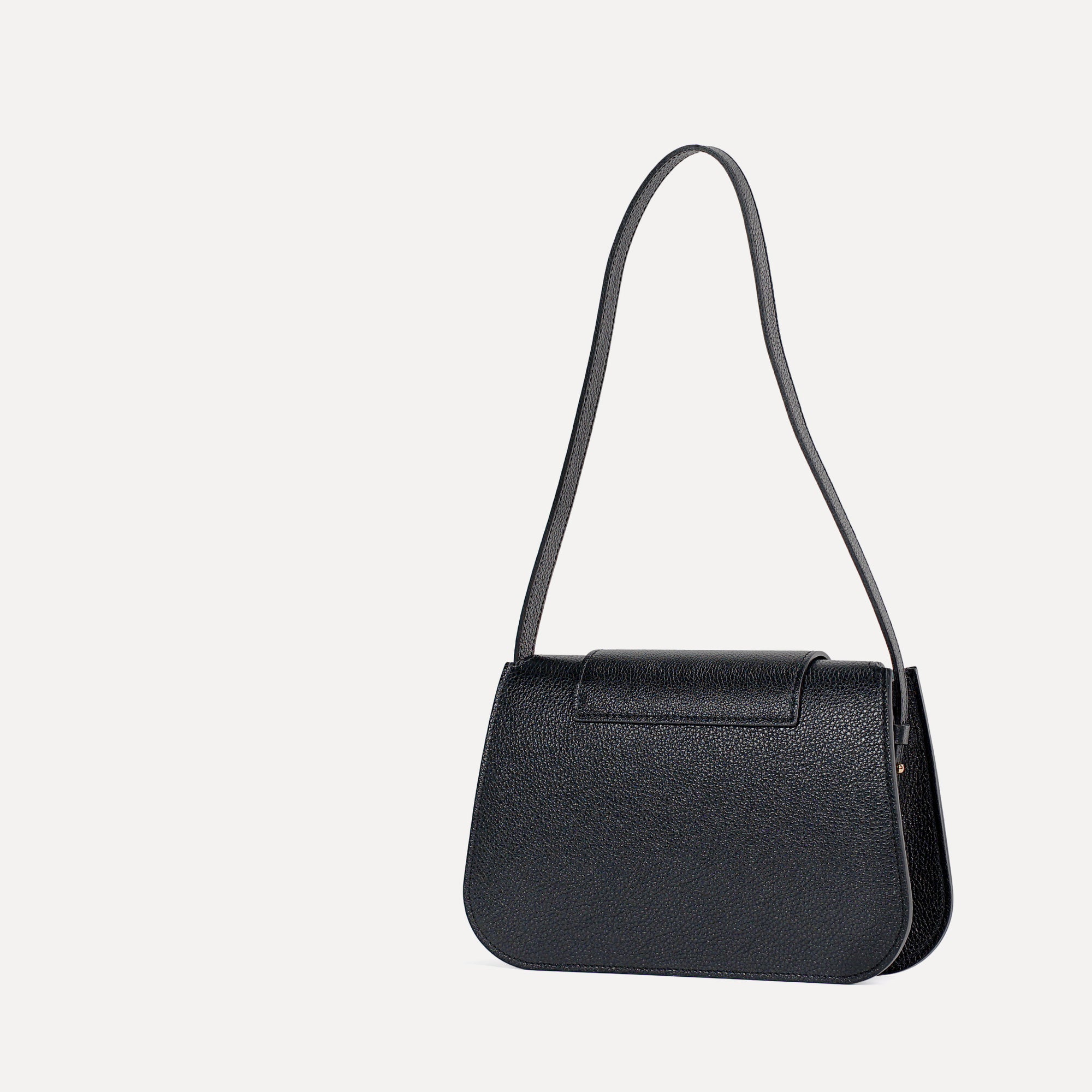 Cachette Bag, Textured Leather, Metallic Black