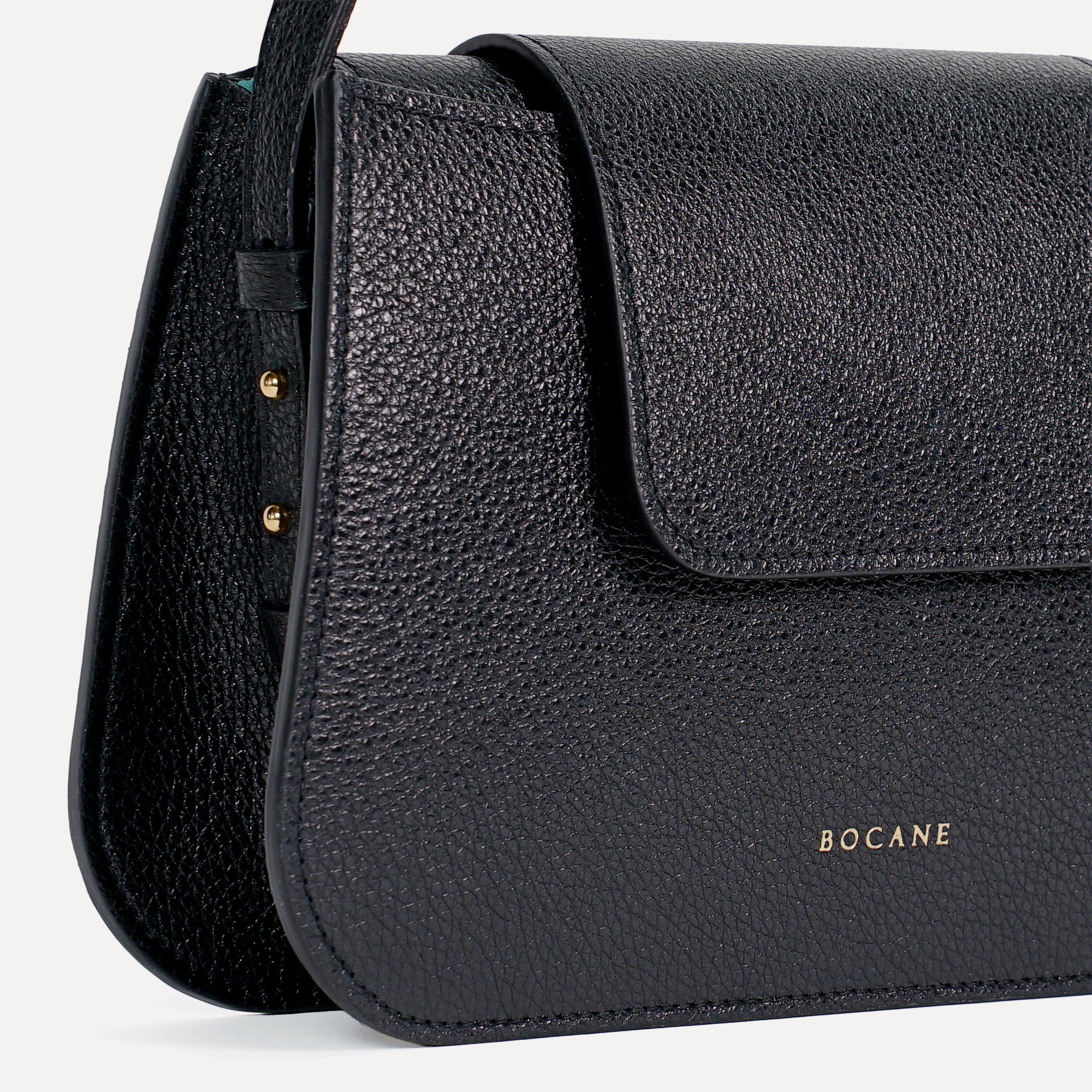 Cachette Bag, Textured Leather, Metallic Black
