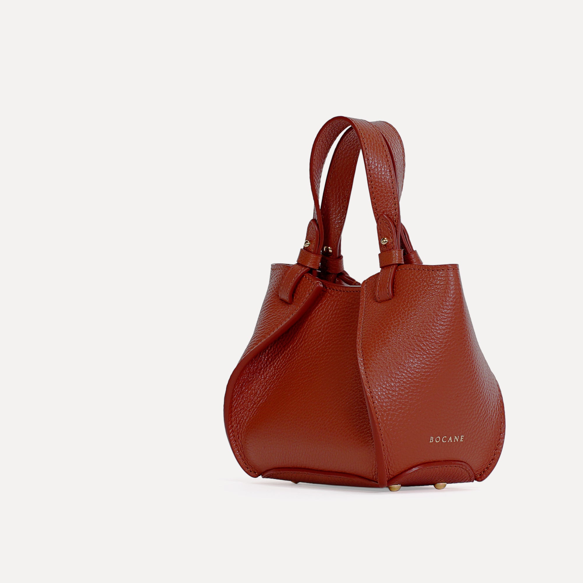 Amarante Petit Bag, Textured Leather, Terracotta