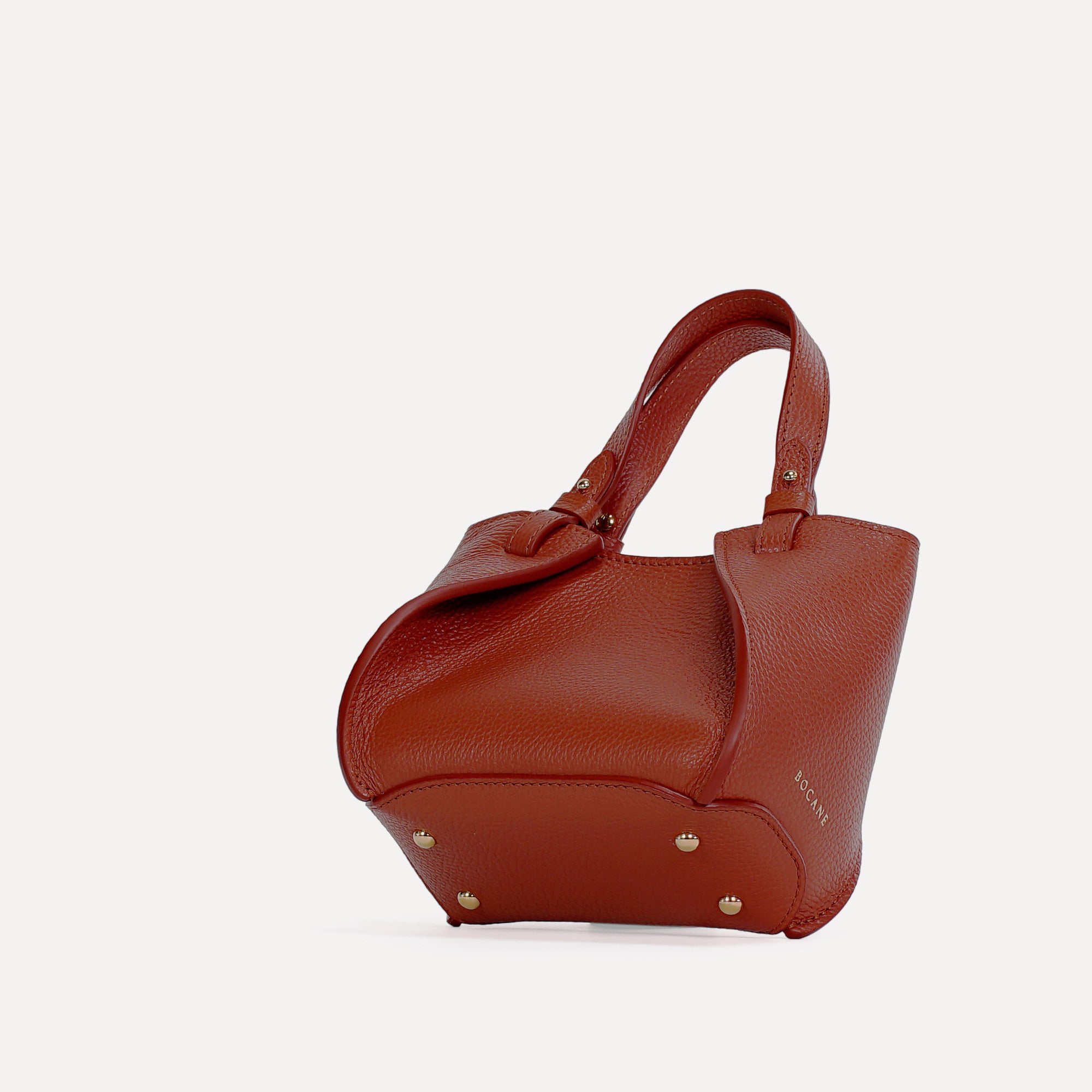 Amarante Petit Bag, Textured Leather, Terracotta