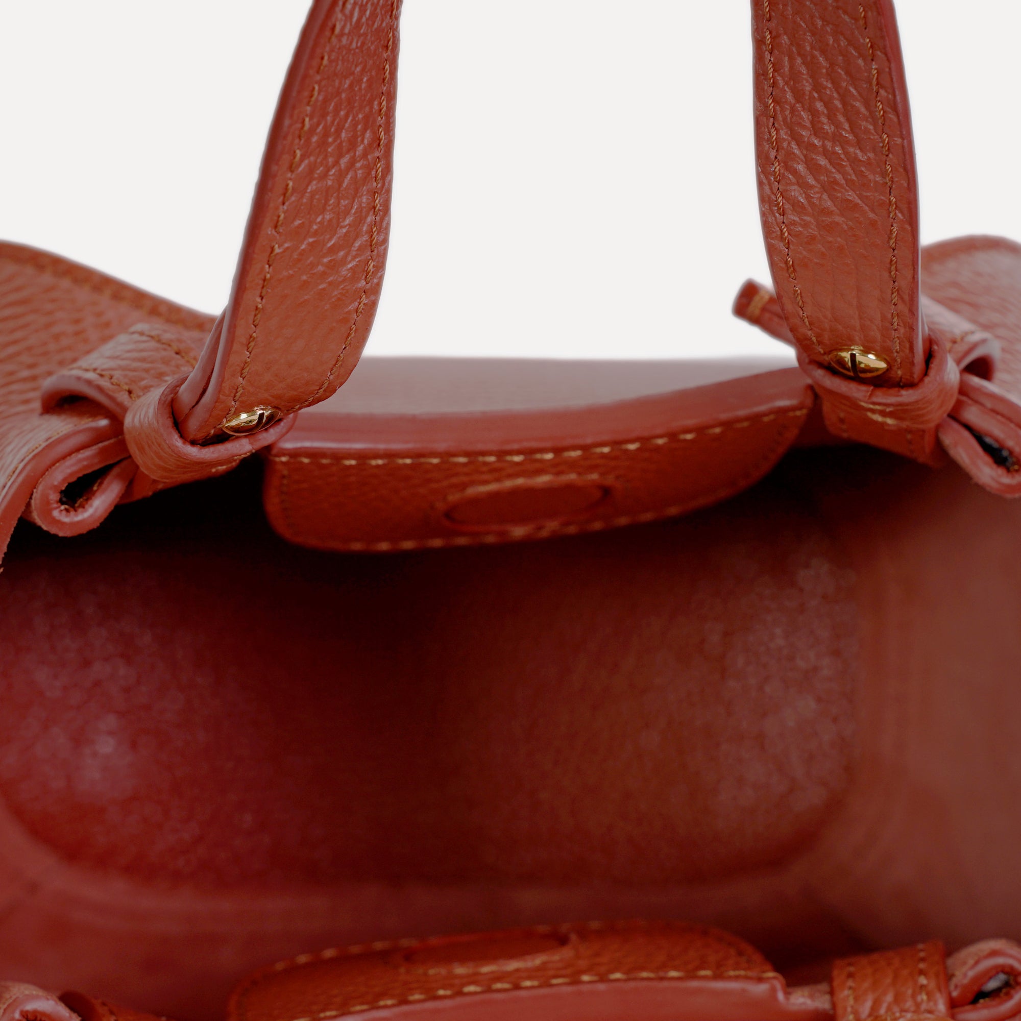 Amarante Petit Bag, Textured Leather, Terracotta