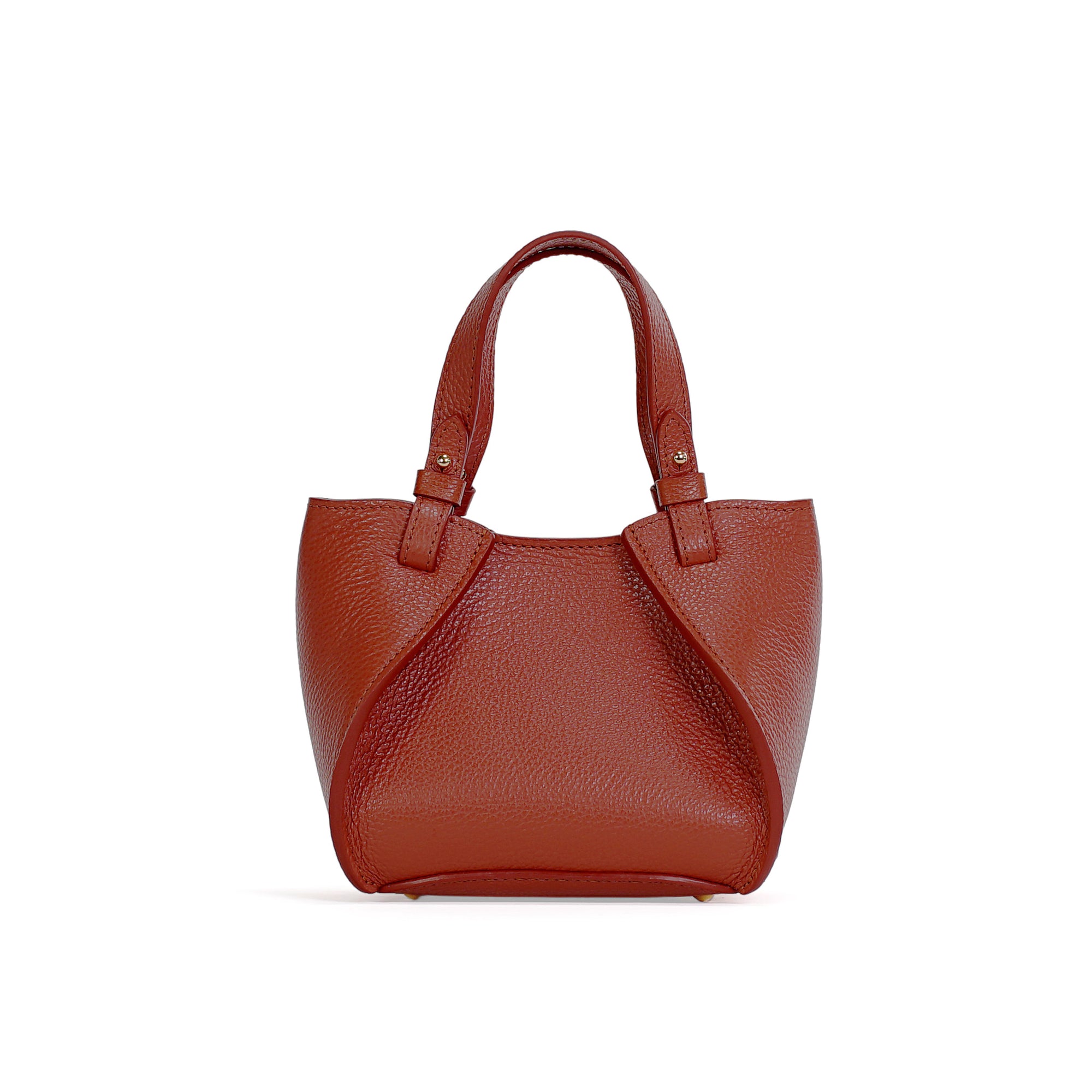 Amarante Petit Bag, Textured Leather, Terracotta