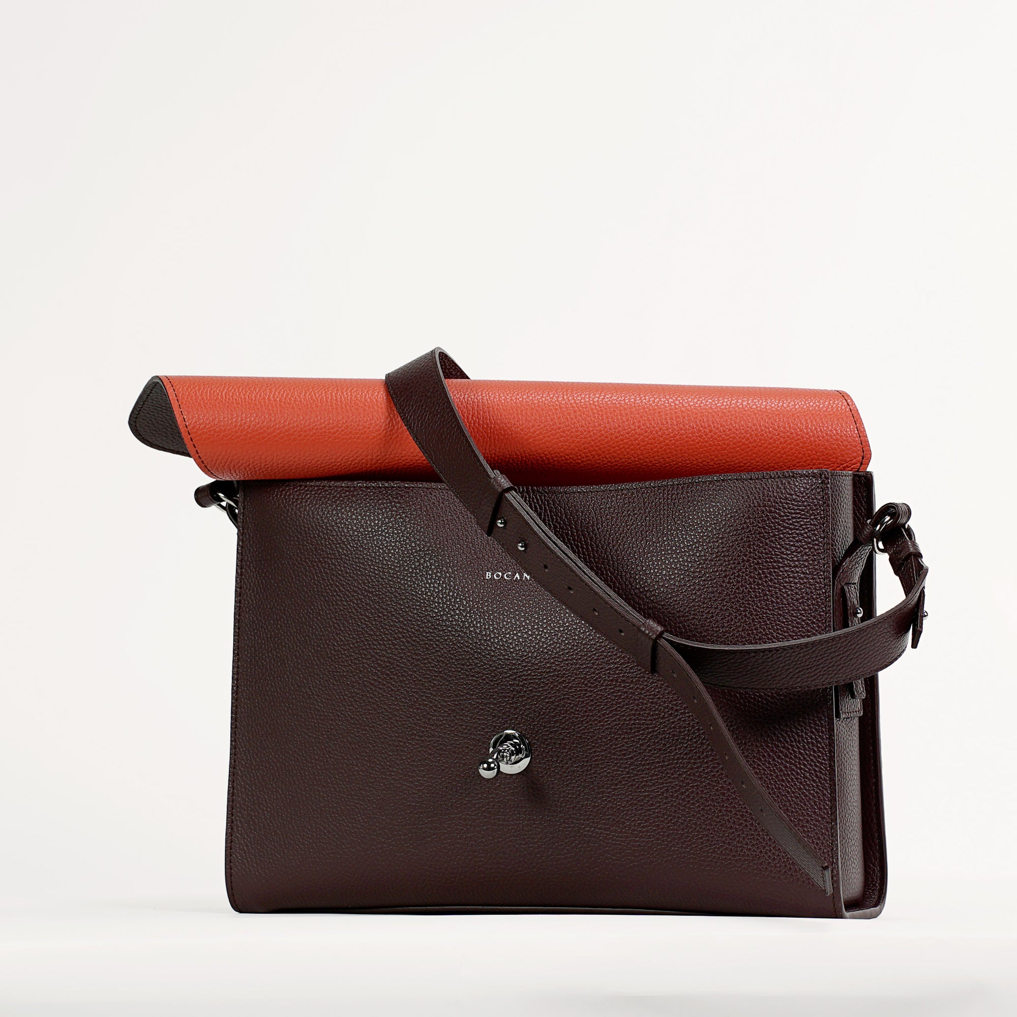 Sobre Bag, Textured Leather, Burgundy