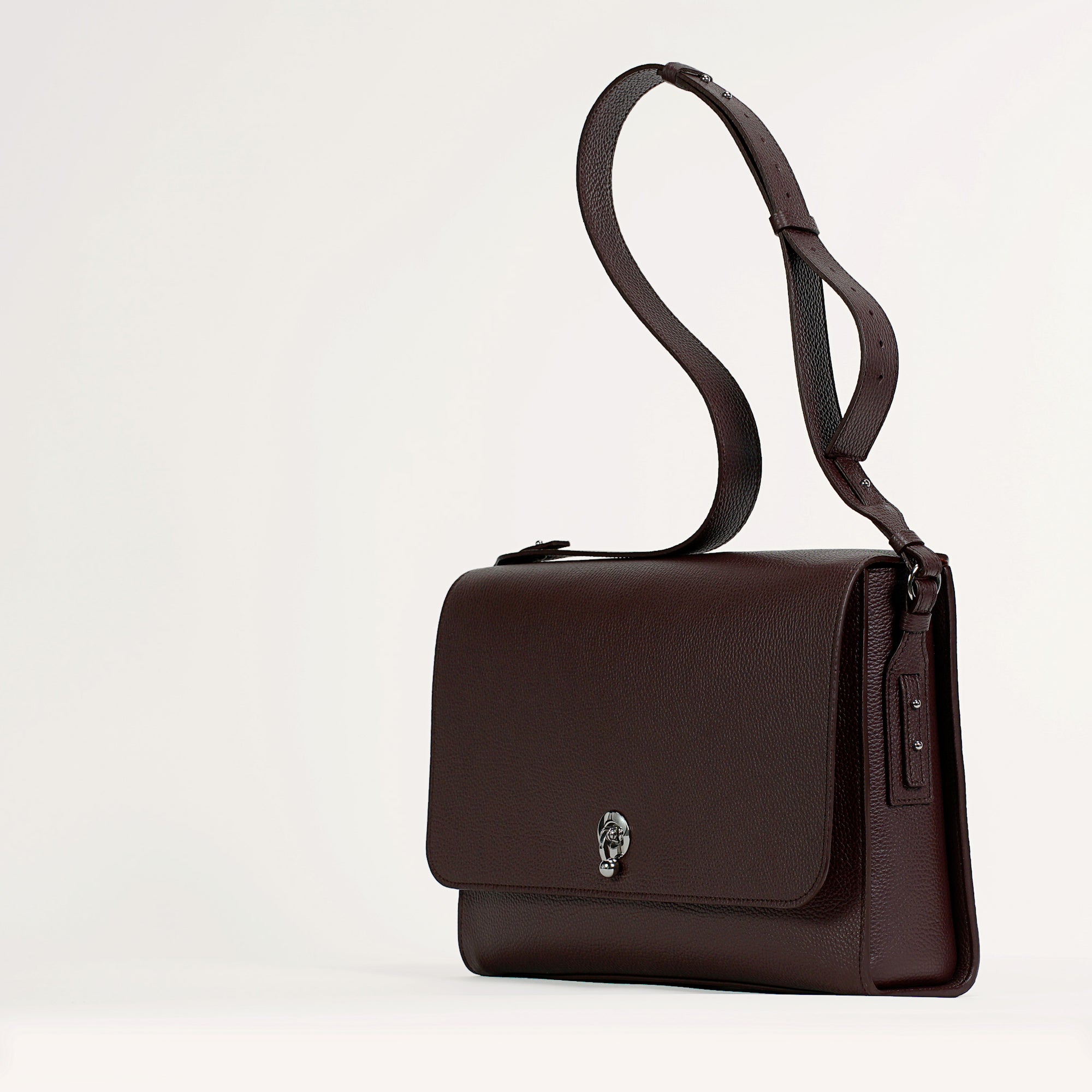Sobre Bag, Textured Leather, Burgundy
