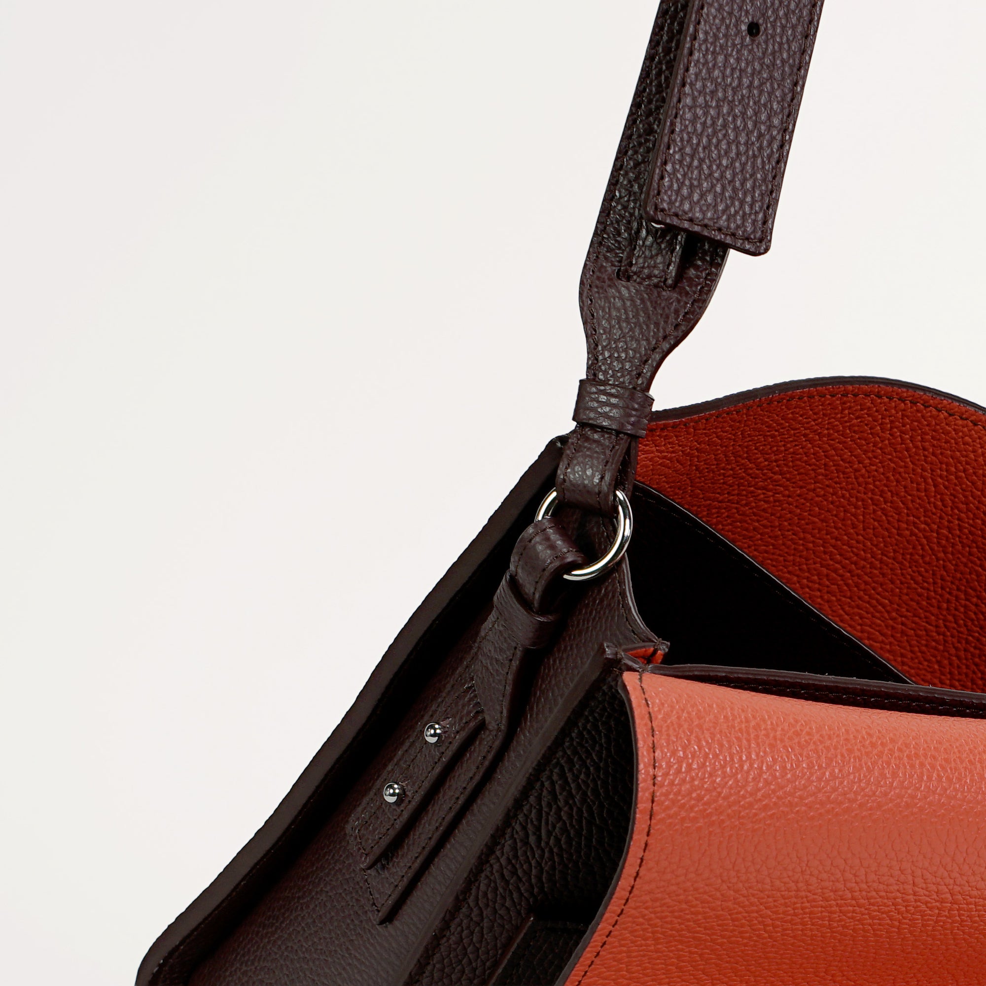 Sobre Bag, Textured Leather, Burgundy