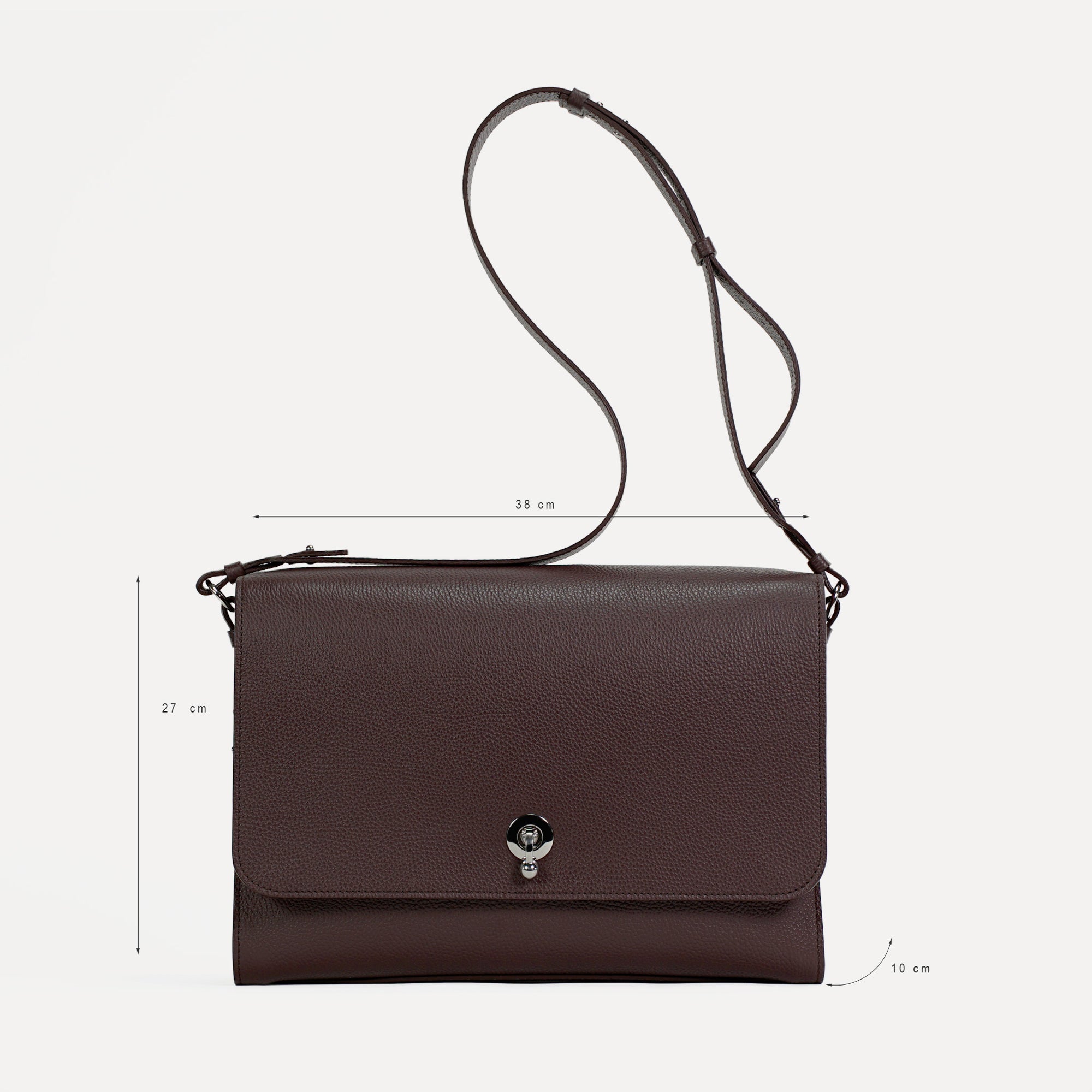 Sobre Bag, Textured Leather, Burgundy