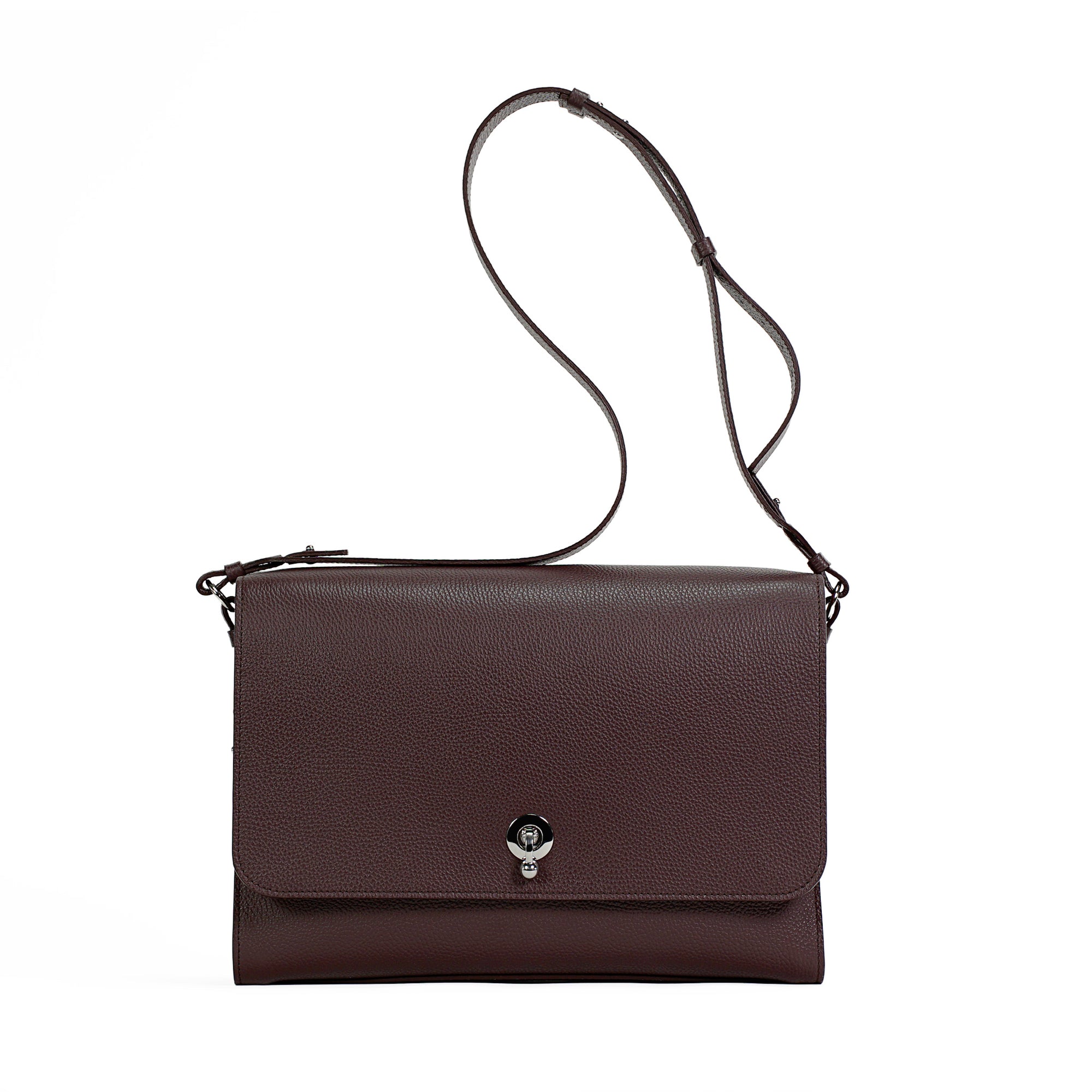 Sobre Bag, Textured Leather, Burgundy