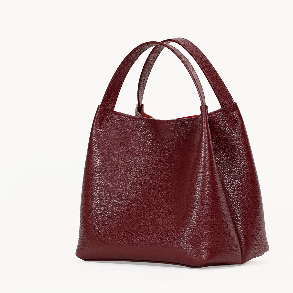 Rêve Bag, Textured Leather, Burgundy