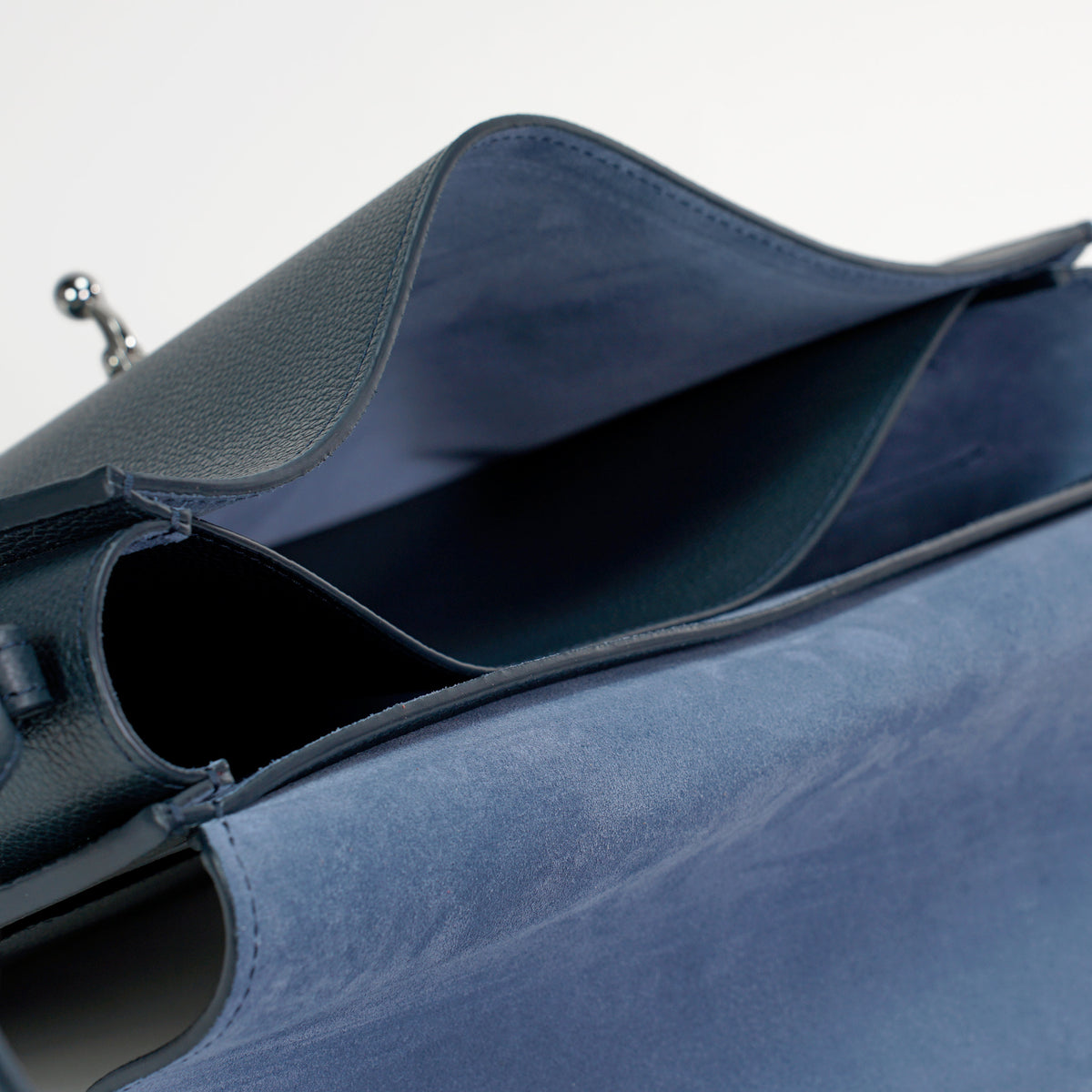 Midi Sobre Bag, Textured Leather, Flag Blue