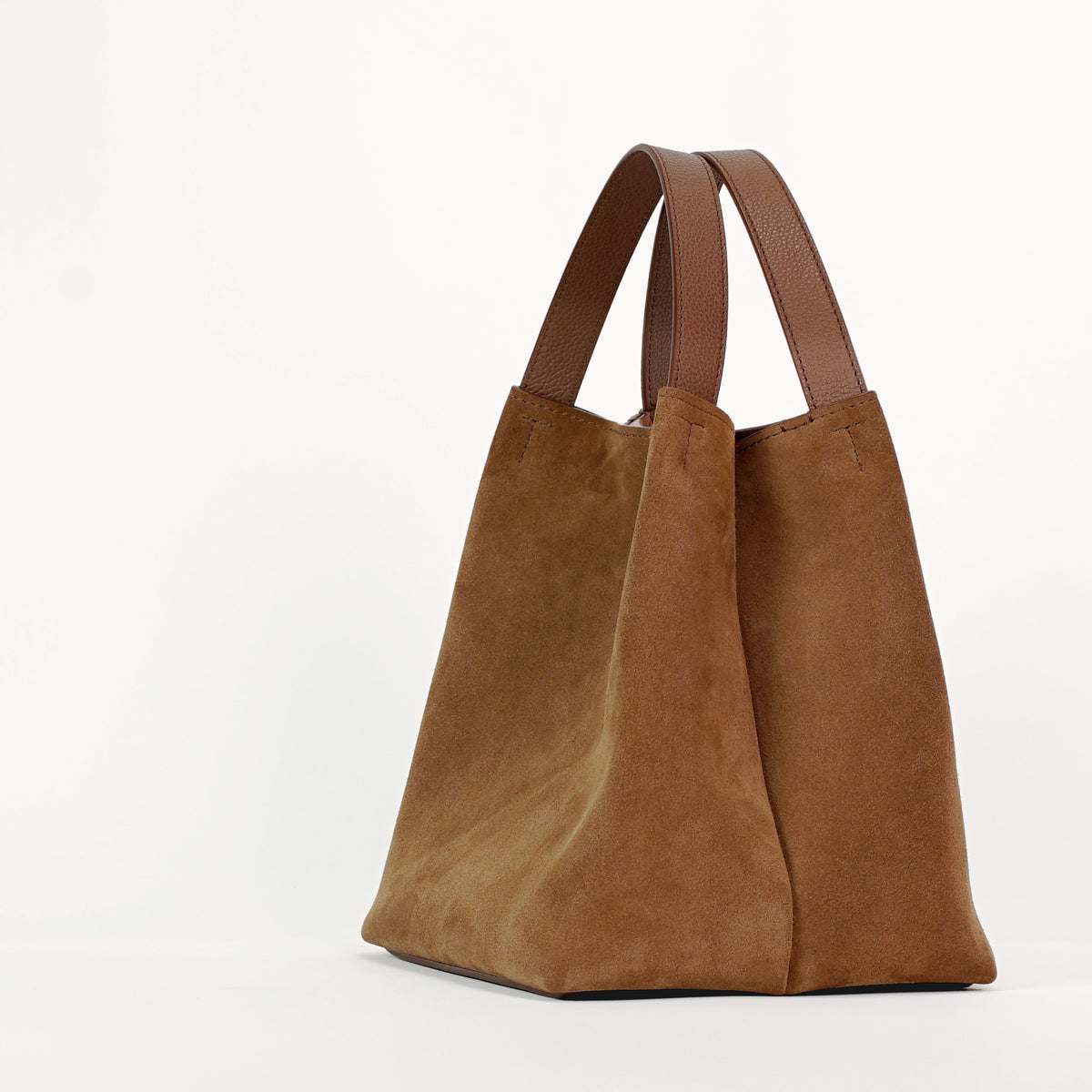 Rêve Bag, Suede and Textured Leather, Caramel