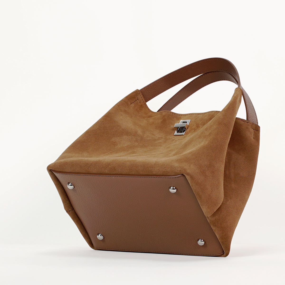 Rêve Bag, Suede and Textured Leather, Caramel