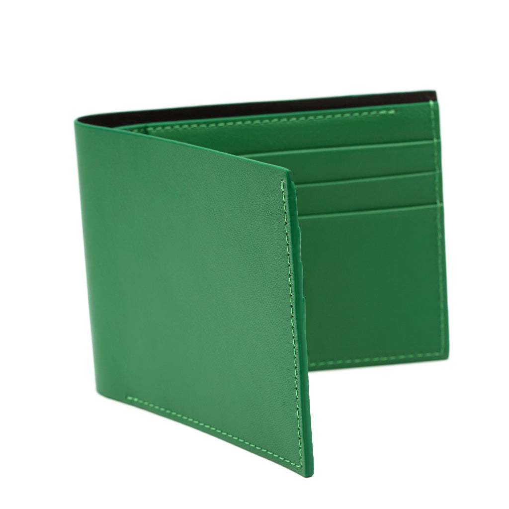 Portofel Slim din Piele Full Grain Verde Crud