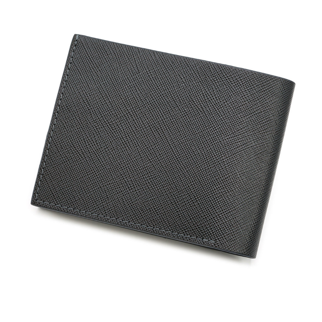 Portofel Slim din Piele Saffiano, Gri