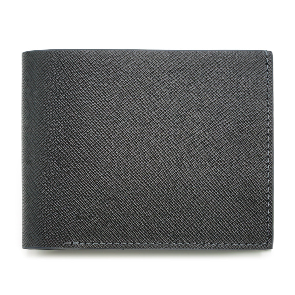 Portofel Slim din Piele Saffiano, Gri