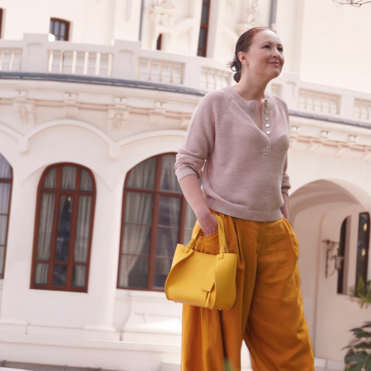 Geanta Amarante Mini, Piele Texturata, Roz Shamal
